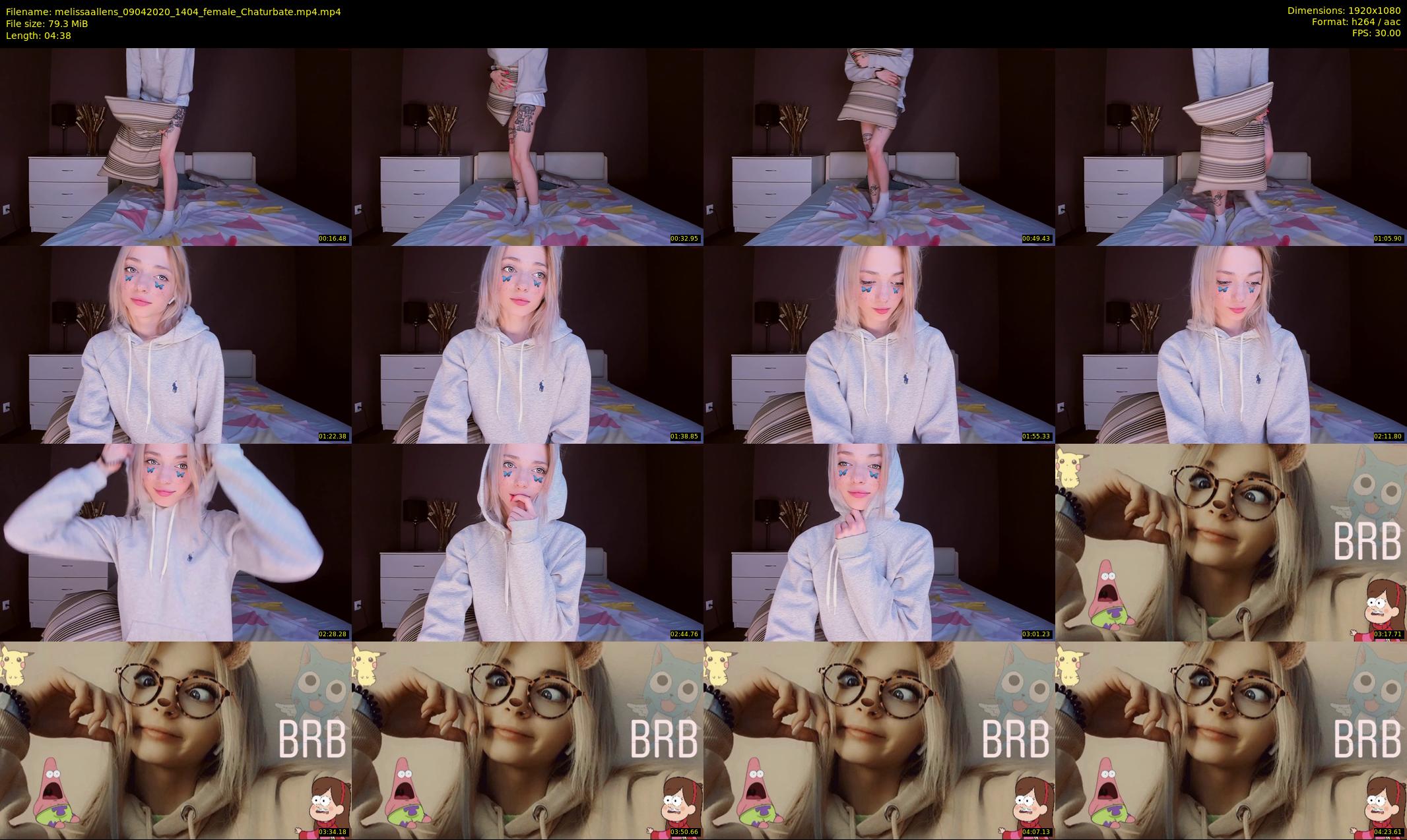 melissaallens — 5 minute Chaturbate female cam show recording, 1080p, Apr 9, 2020