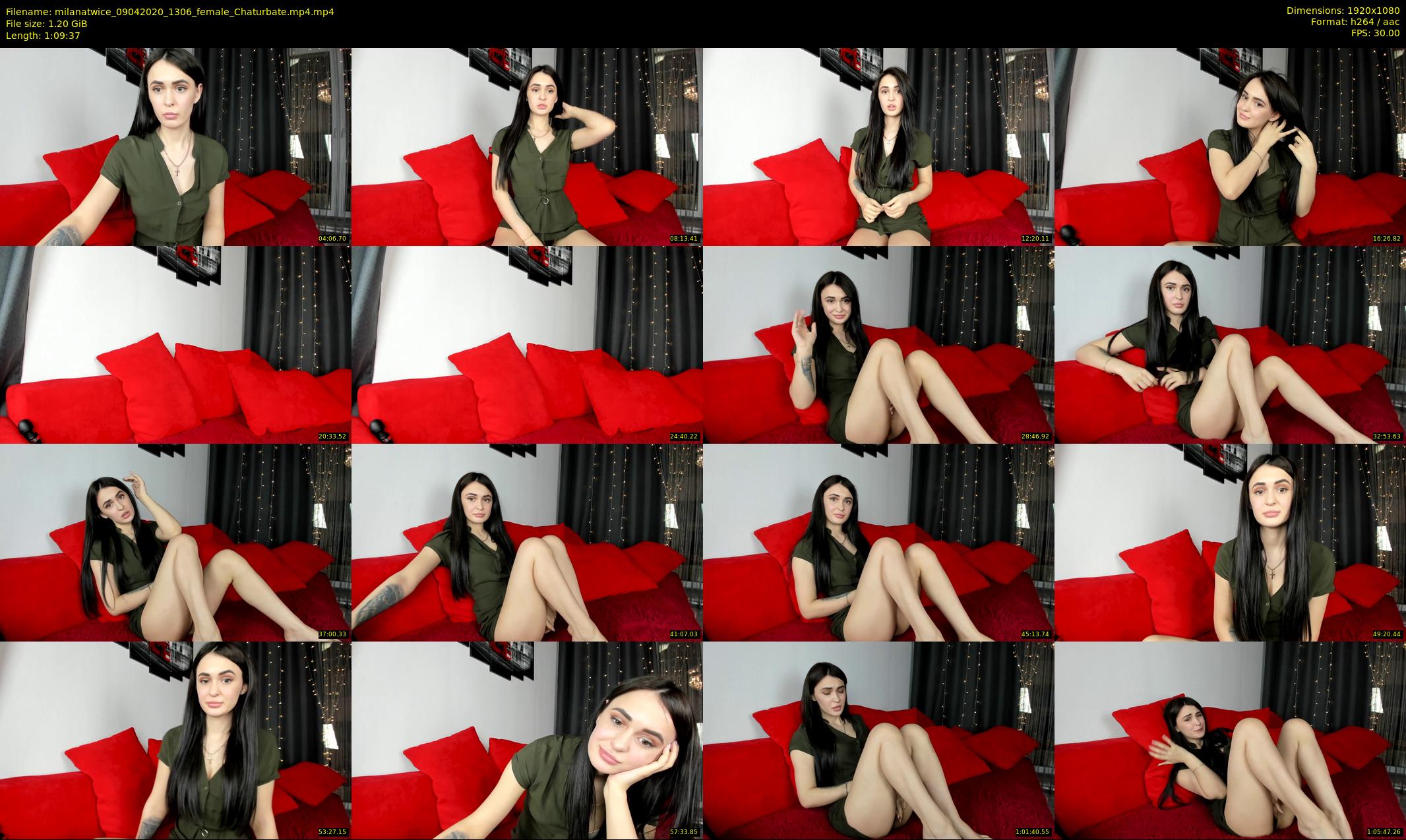 milanatwice — 70 minute Chaturbate female cam show recording, 1080p, Apr 9, 2020