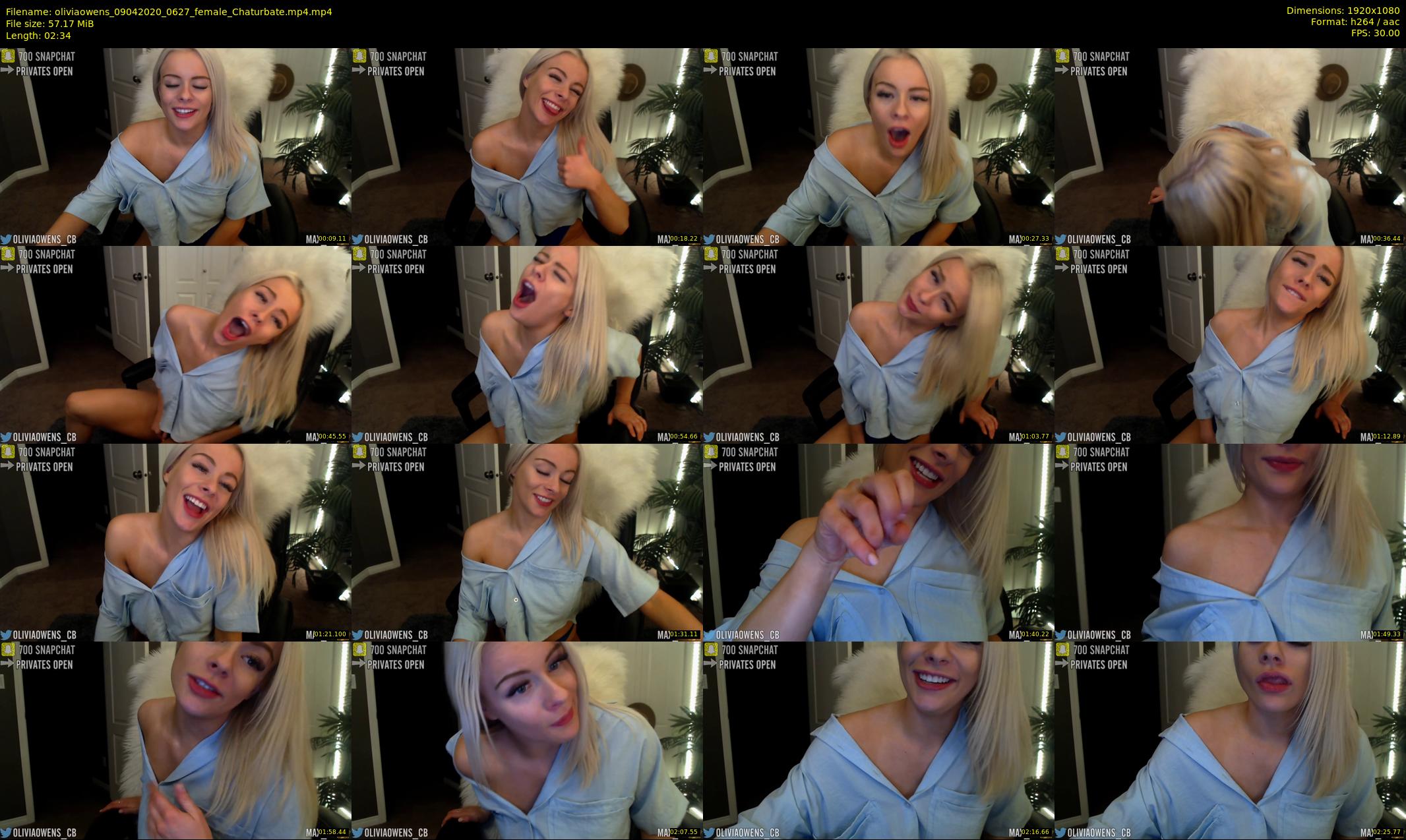 oliviaowens — 3 minute Chaturbate female cam show recording, 1080p, Apr 9, 2020