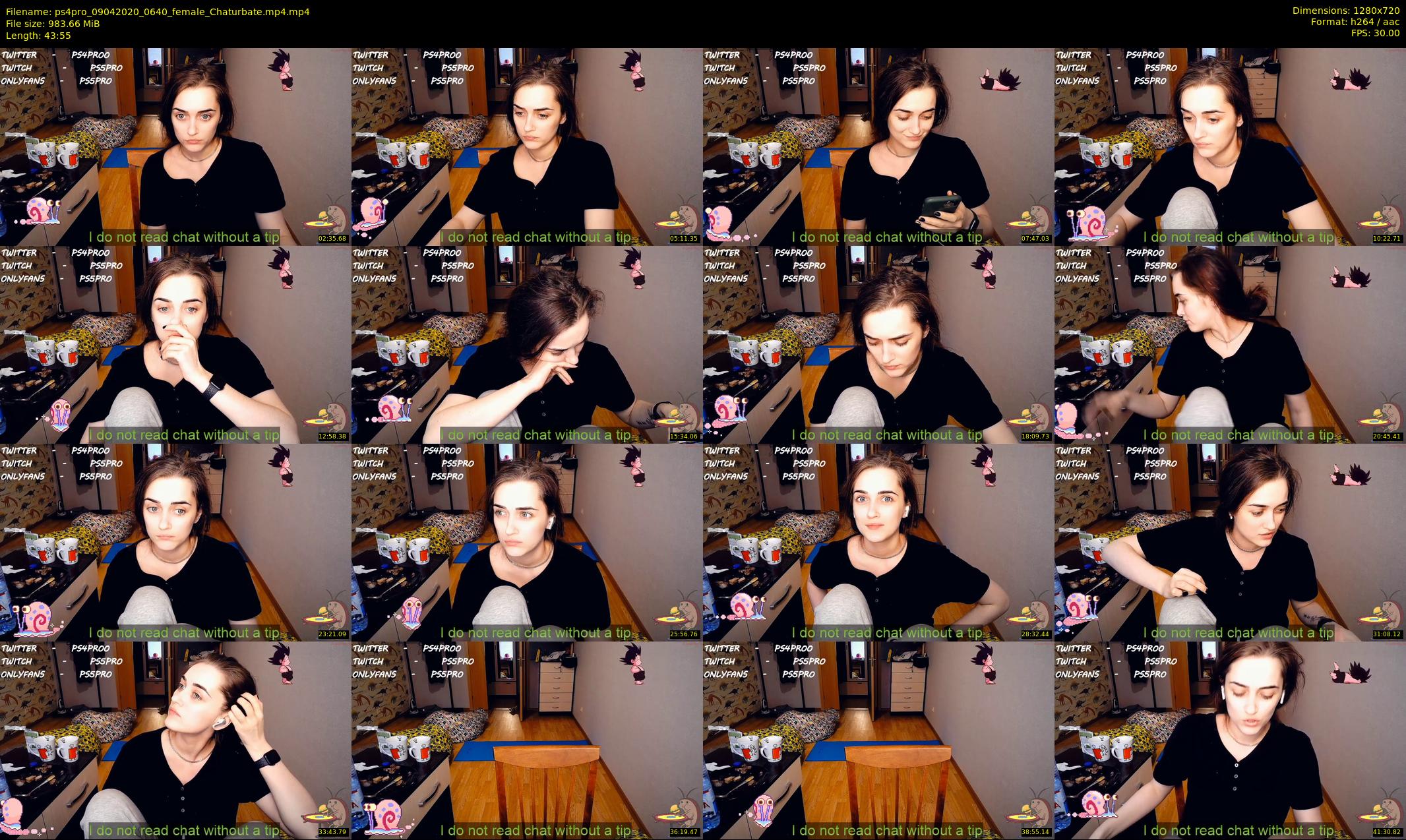 ps4pro — 44 minute Chaturbate female cam show recording, 720p, Apr 9, 2020