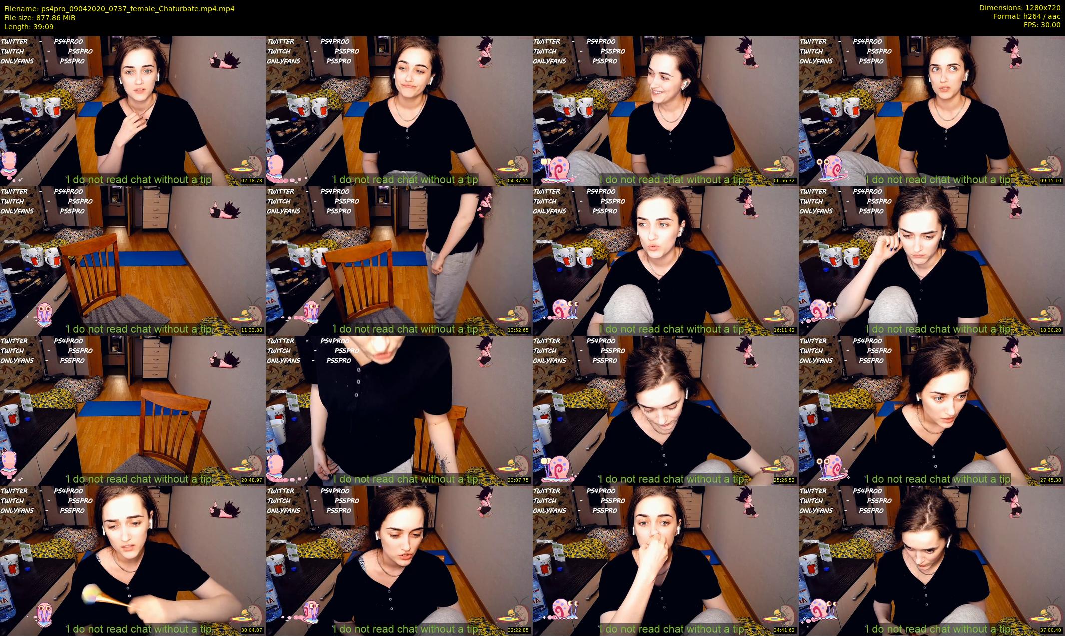ps4pro — 40 minute Chaturbate female cam show recording, 720p, Apr 9, 2020