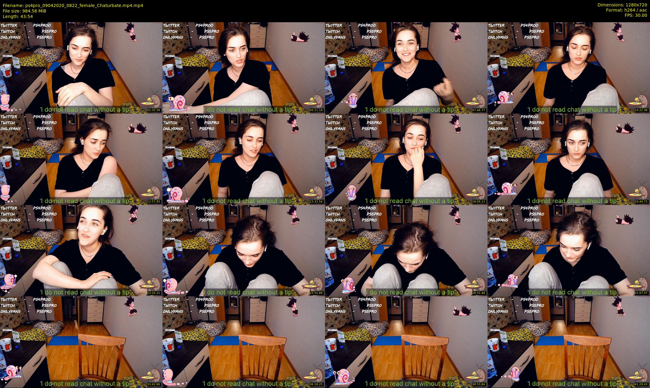 ps4pro — 44 minute Chaturbate female cam show recording, 720p, Apr 9, 2020