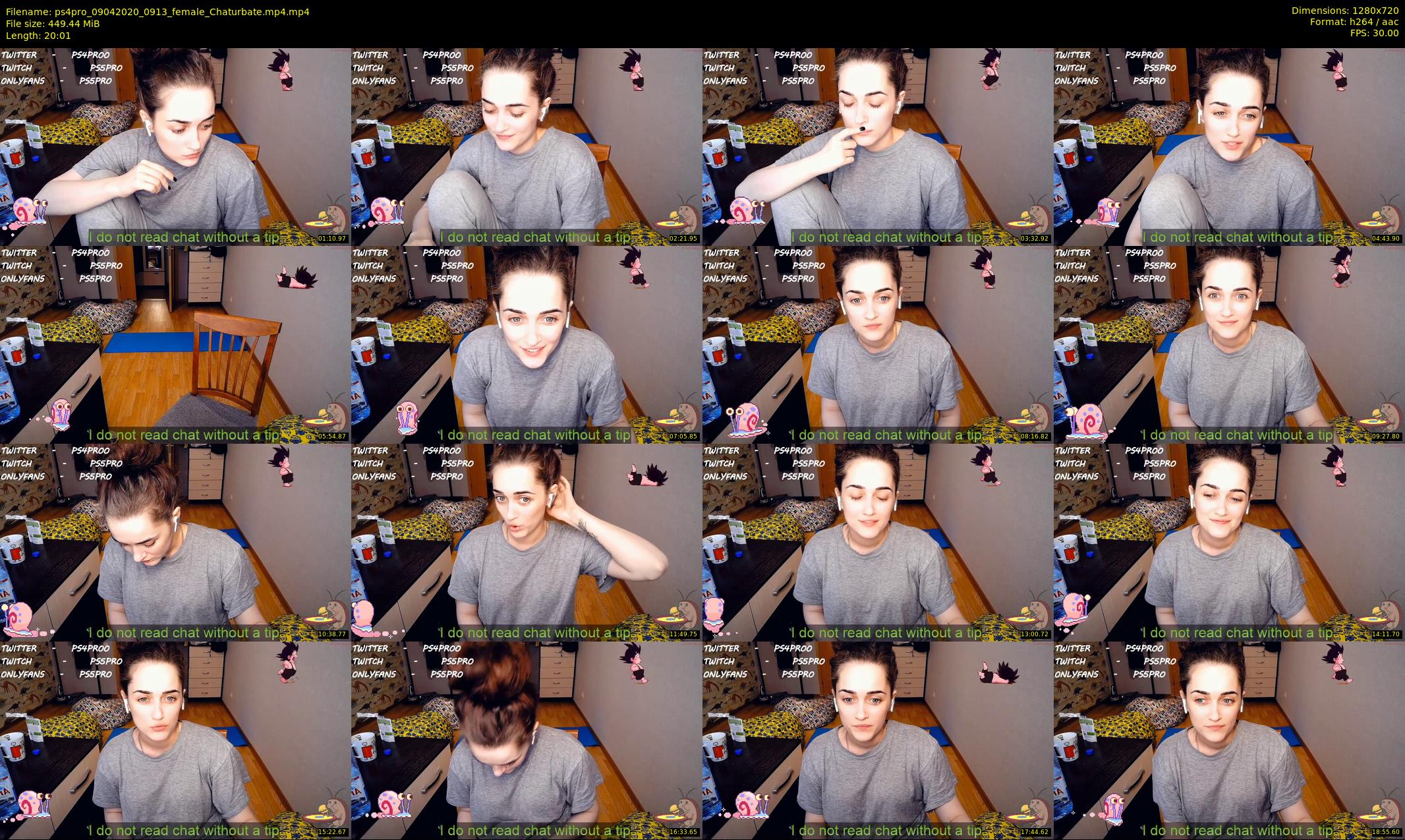 ps4pro — 21 minute Chaturbate female cam show recording, 720p, Apr 9, 2020