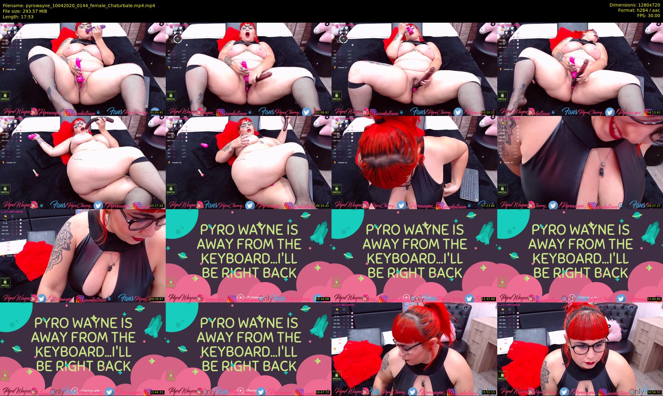 pyrowayne — 18 minute Chaturbate female cam show recording, 720p, Apr 10, 2020