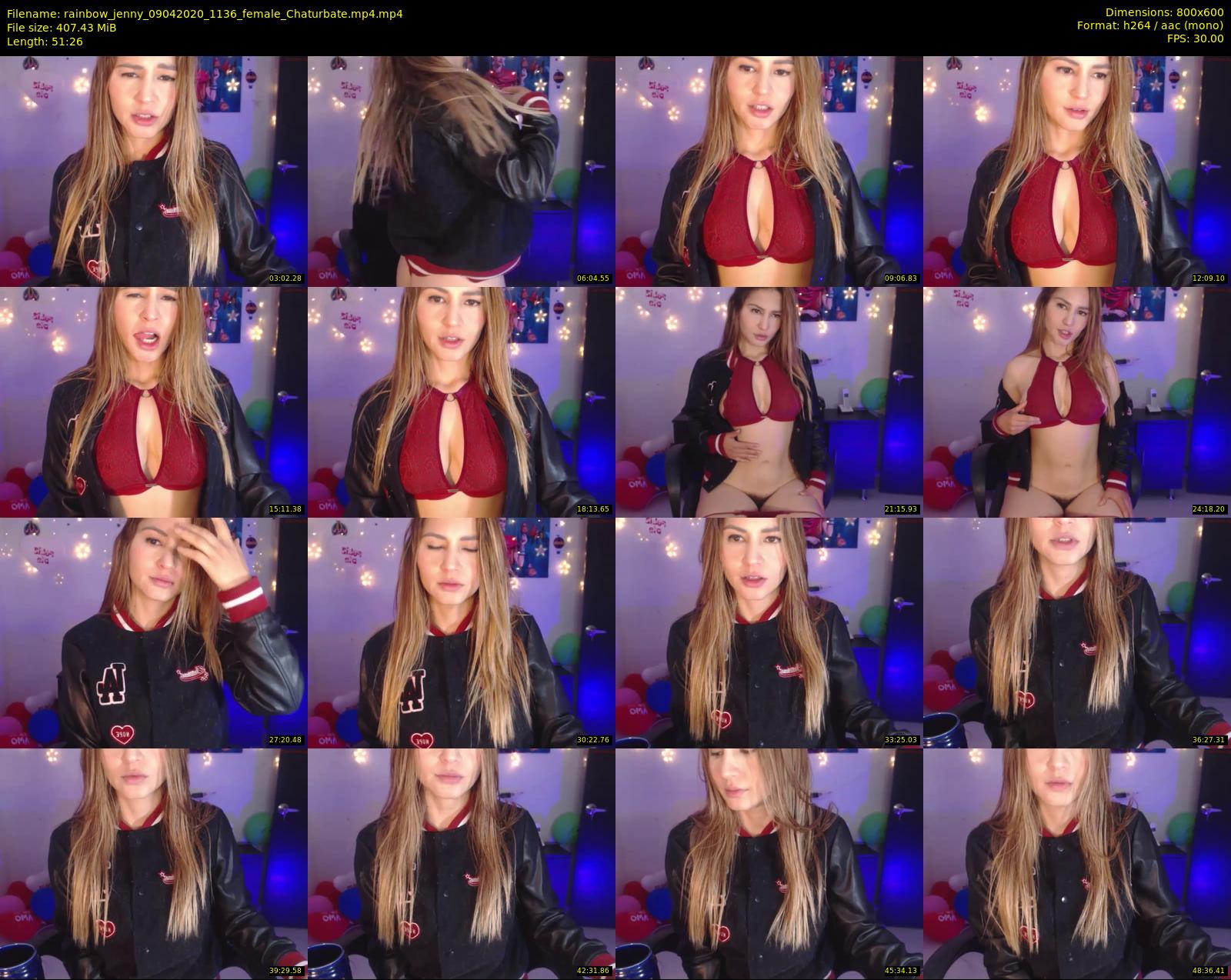 rainbow_jenny — 52 minute Chaturbate female cam show recording, 480p, Apr 9, 2020
