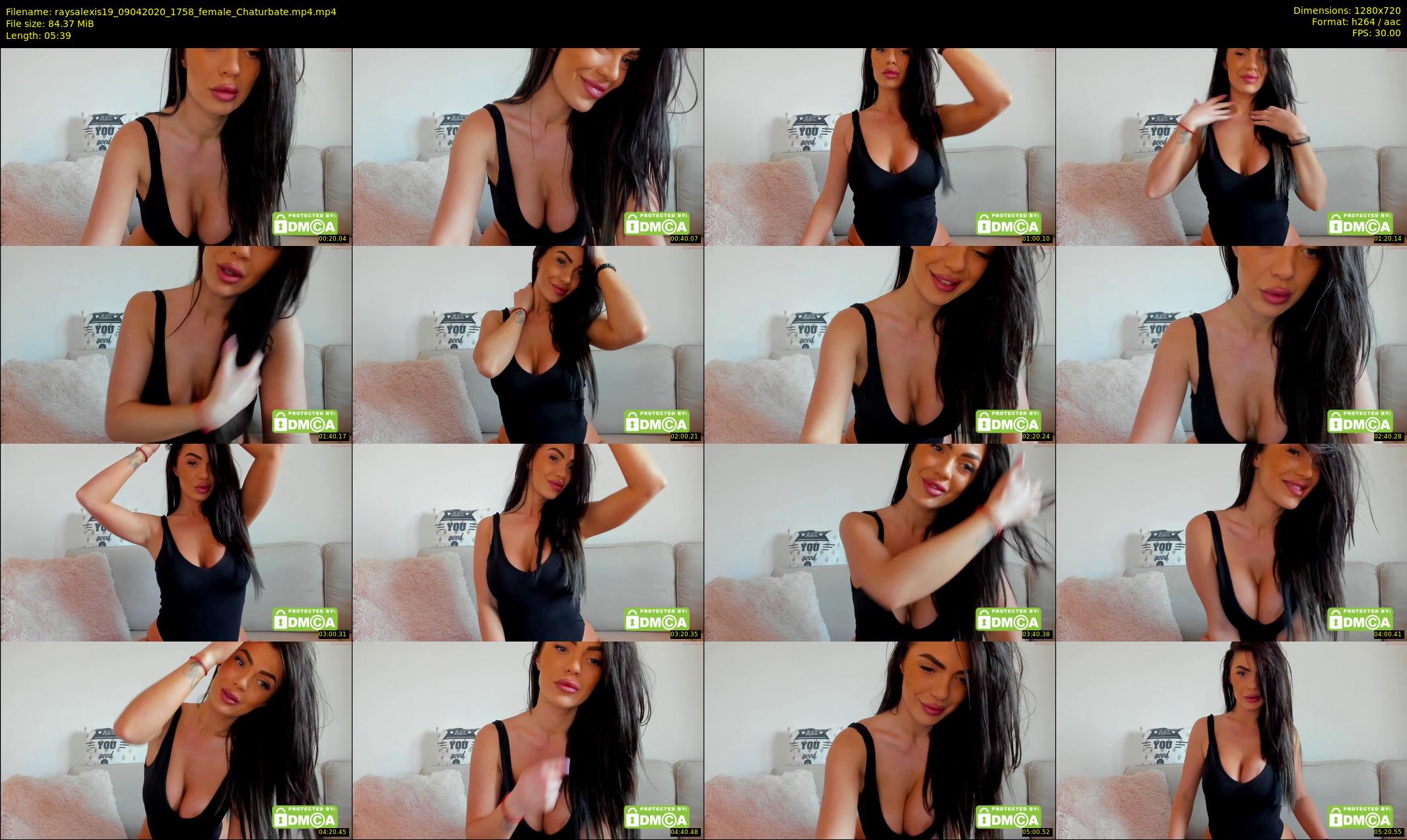 raysalexis19 — 6 minute Chaturbate female cam show recording, 720p, Apr 9, 2020
