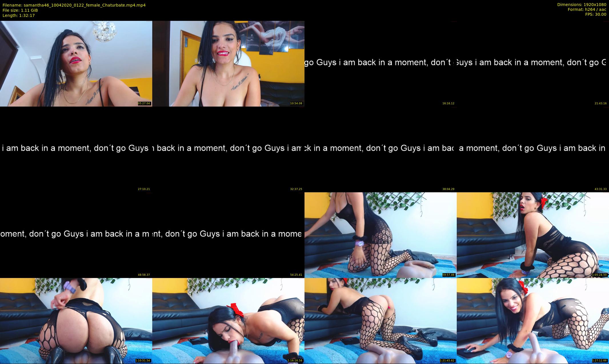 samantha46 — 93 minute Chaturbate female cam show recording, 1080p, Apr 10, 2020