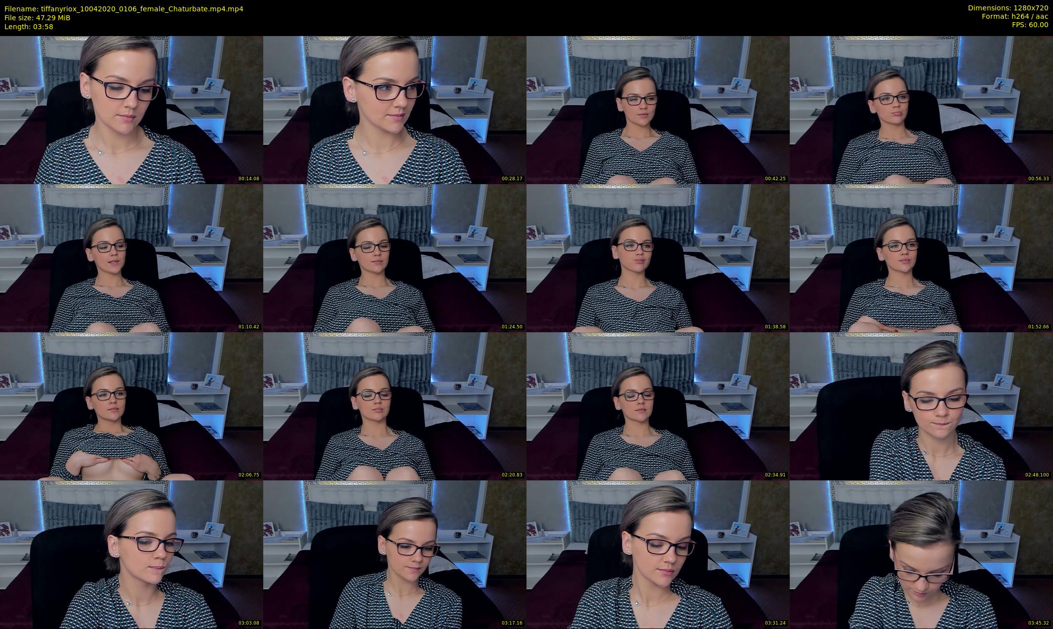tiffanyriox — 4 minute Chaturbate female cam show recording, 720p, Apr 10, 2020