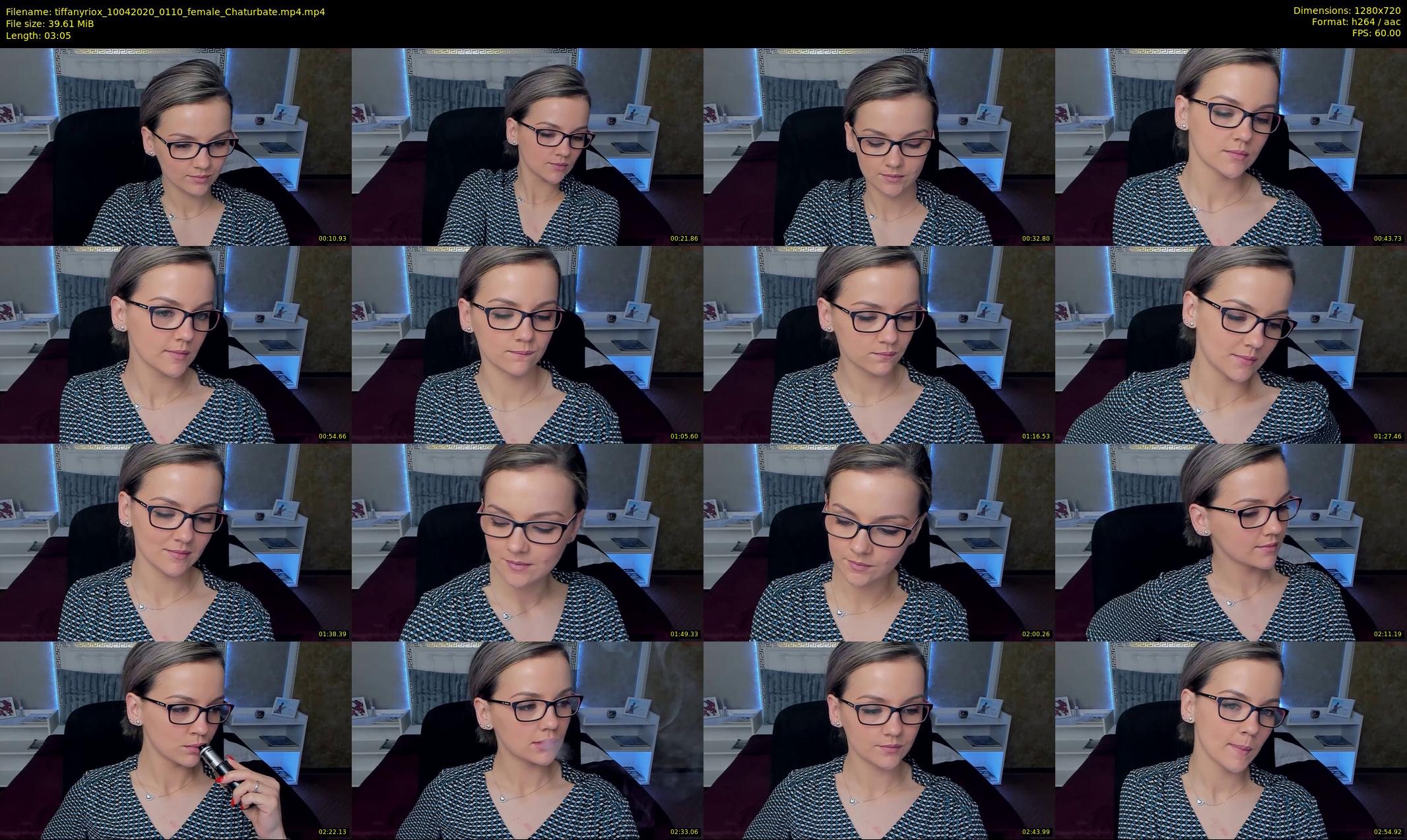 tiffanyriox — 4 minute Chaturbate female cam show recording, 720p, Apr 10, 2020