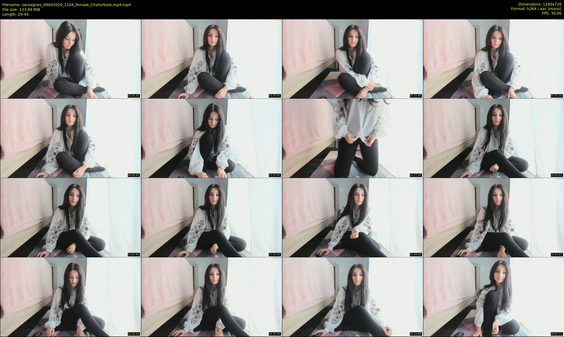zaraagnes — 30 minute Chaturbate female cam show recording, 720p, Apr 9, 2020