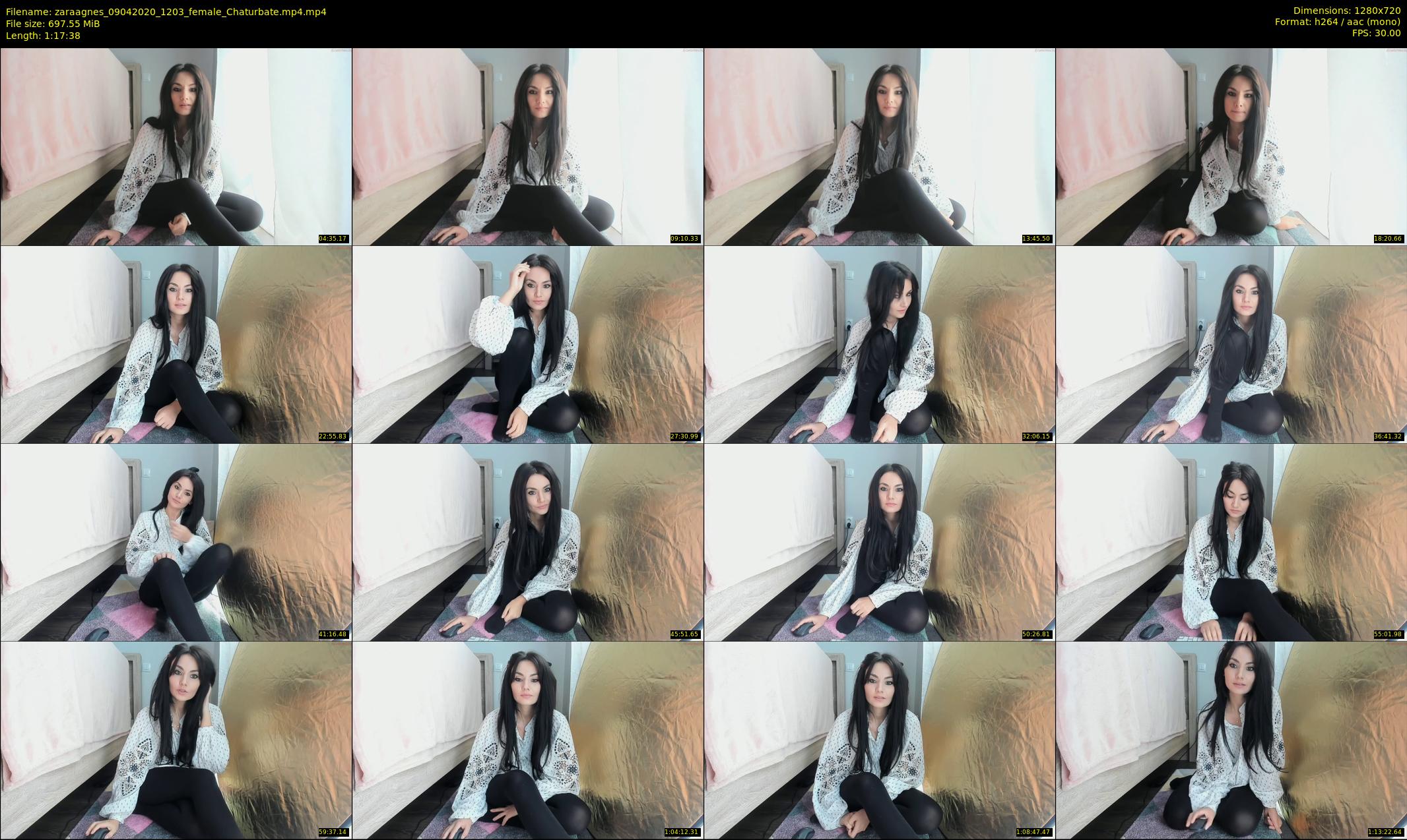 zaraagnes — 78 minute Chaturbate female cam show recording, 720p, Apr 9, 2020