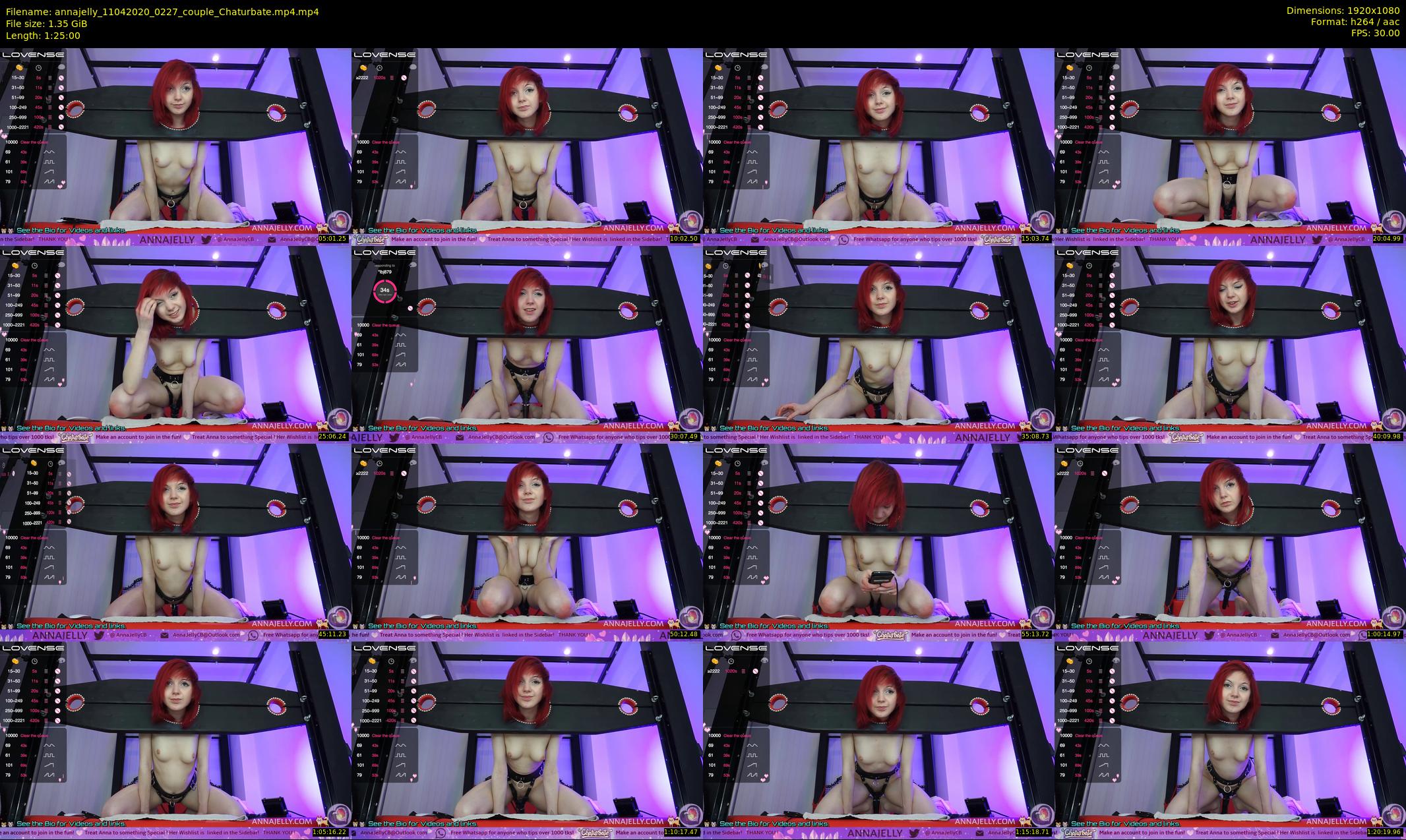 annajelly — 85 minute Chaturbate couple cam show recording, 1080p, Apr 11, 2020