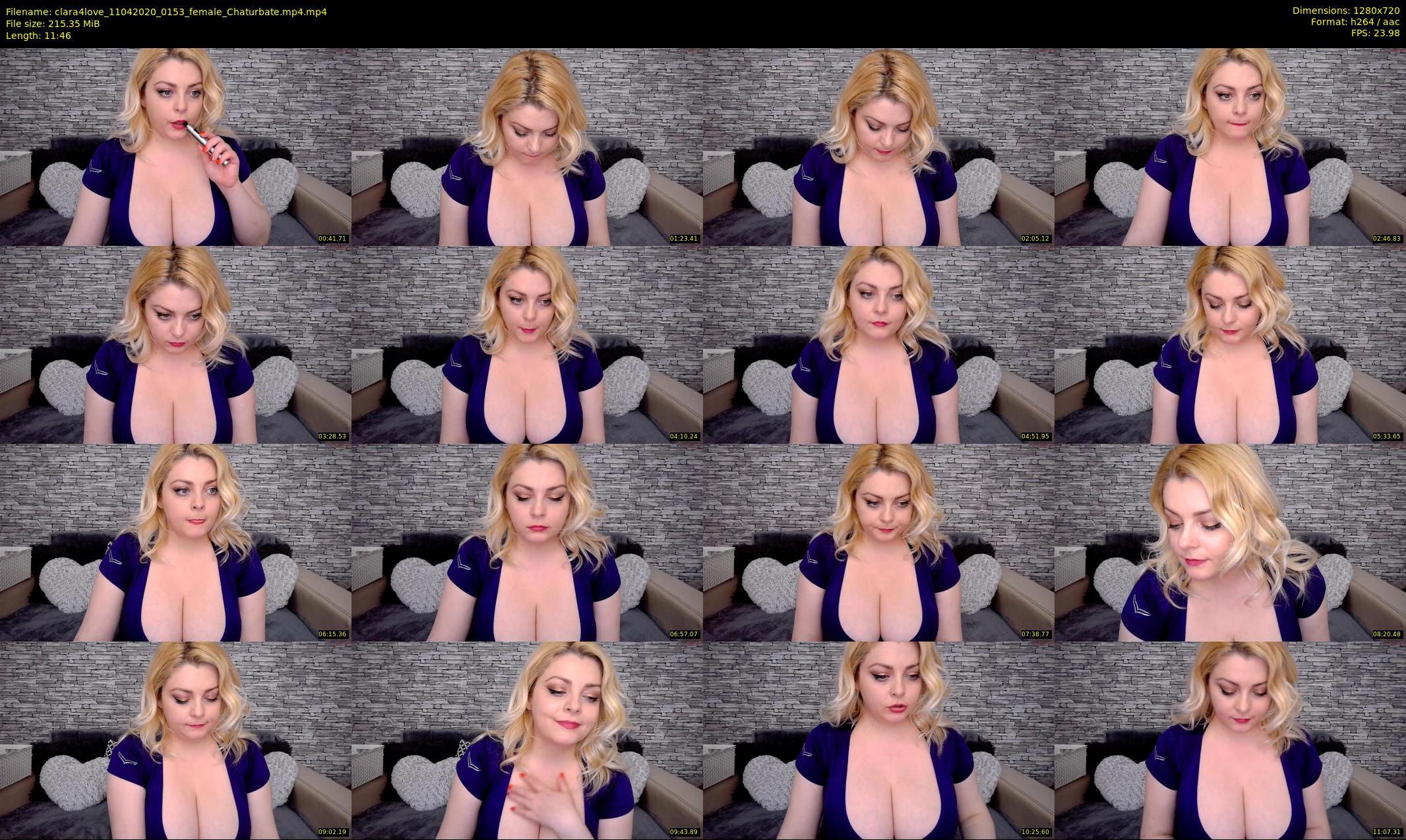 clara4love — 12 minute Chaturbate female cam show recording, 720p, Apr 11, 2020