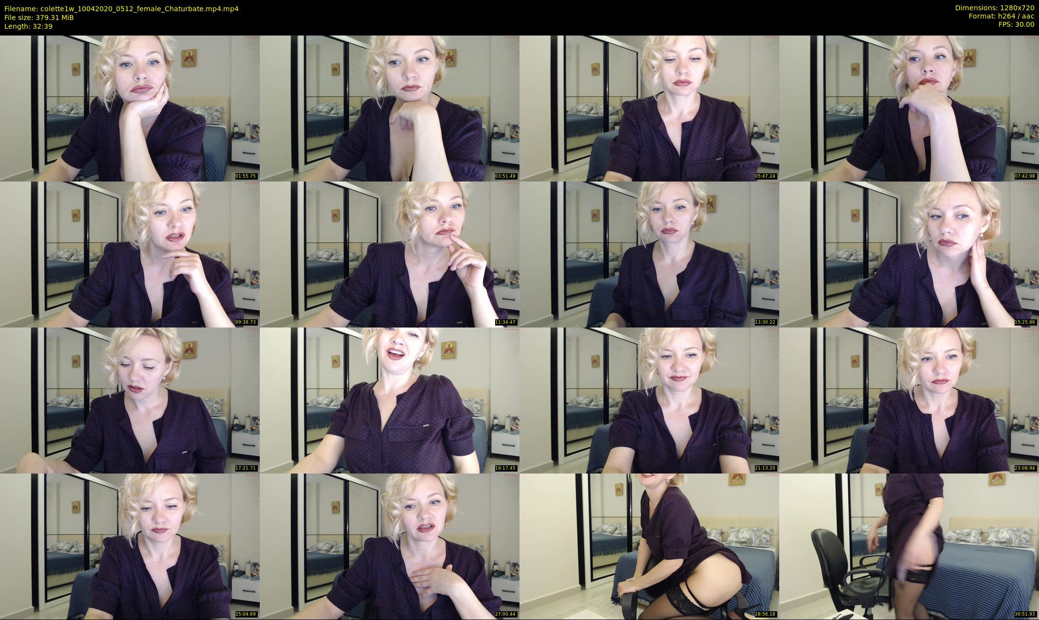 colette1w — 33 minute Chaturbate female cam show recording, 720p, Apr 10, 2020