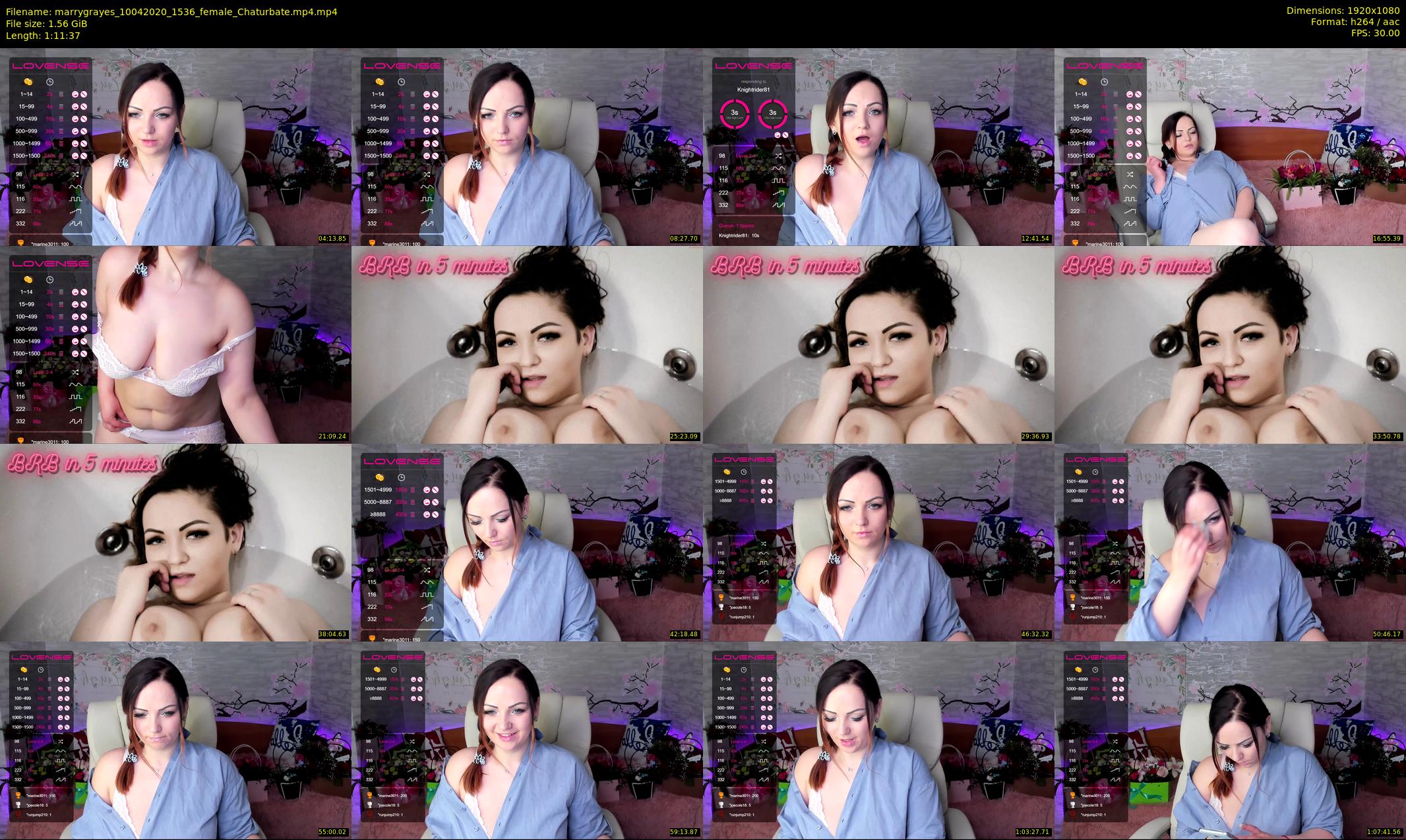 marrygrayes — 72 minute Chaturbate female cam show recording, 1080p, Apr 10, 2020