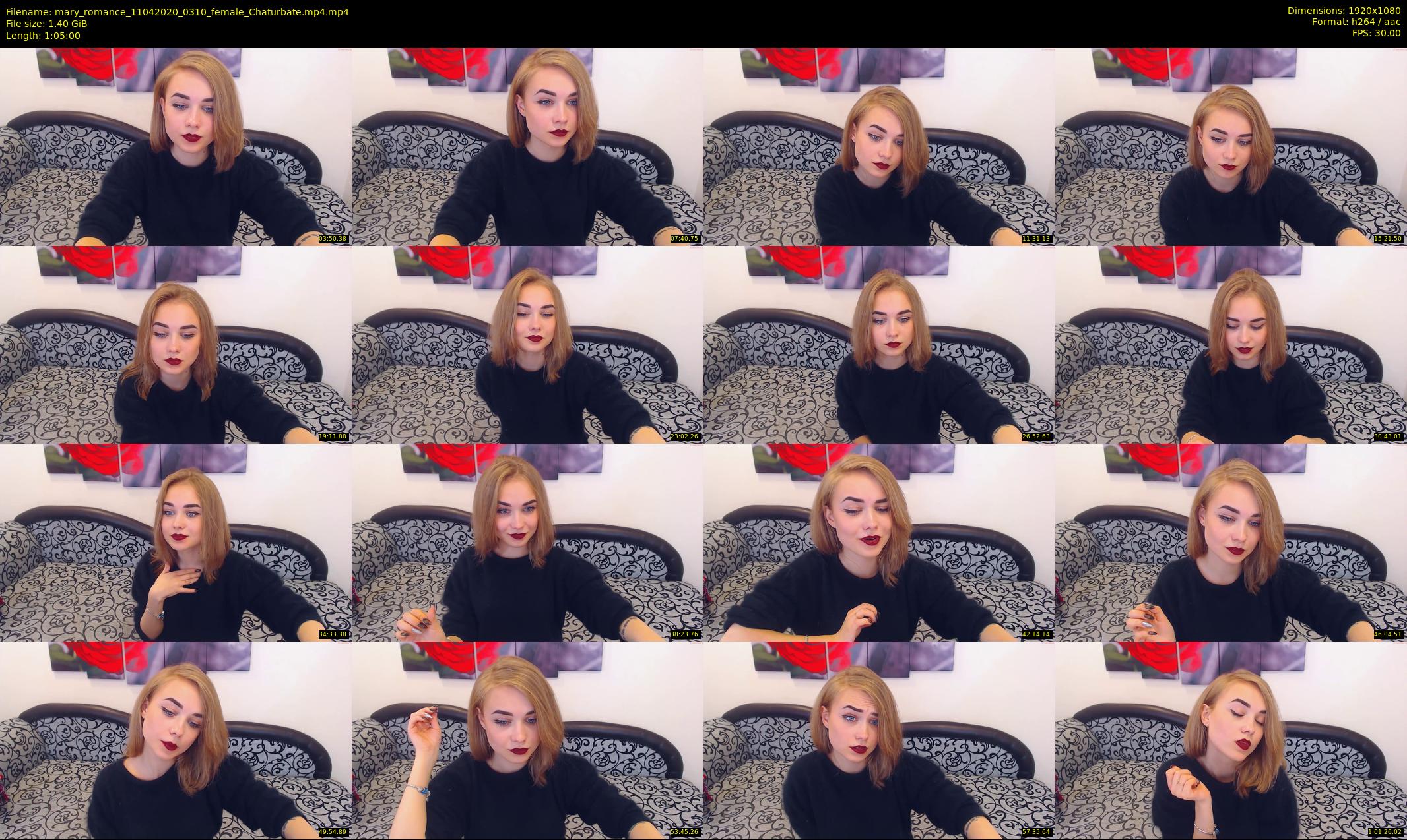 mary_romance — 65 minute Chaturbate female cam show recording, 1080p, Apr 11, 2020