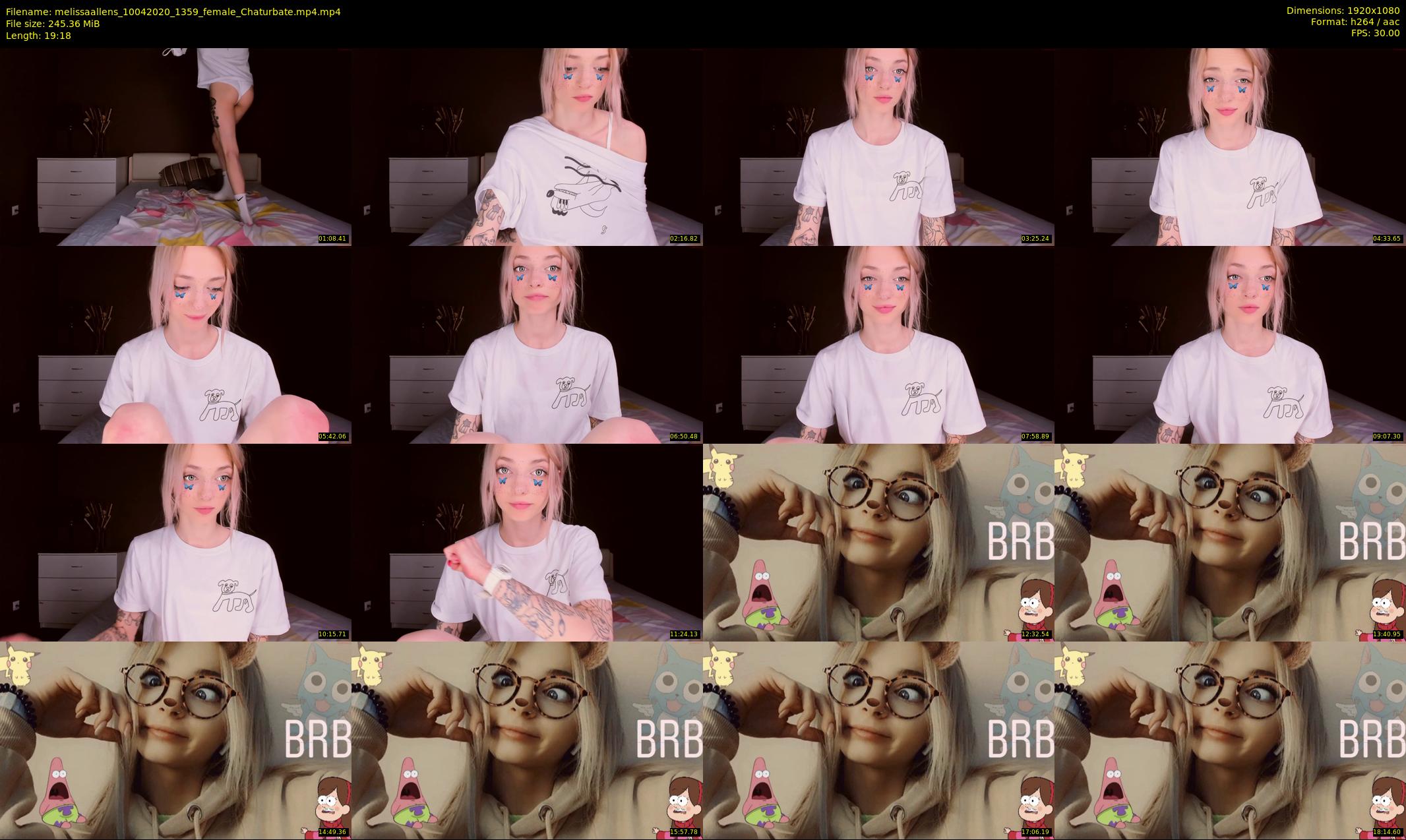 melissaallens — 20 minute Chaturbate female cam show recording, 1080p, Apr 10, 2020