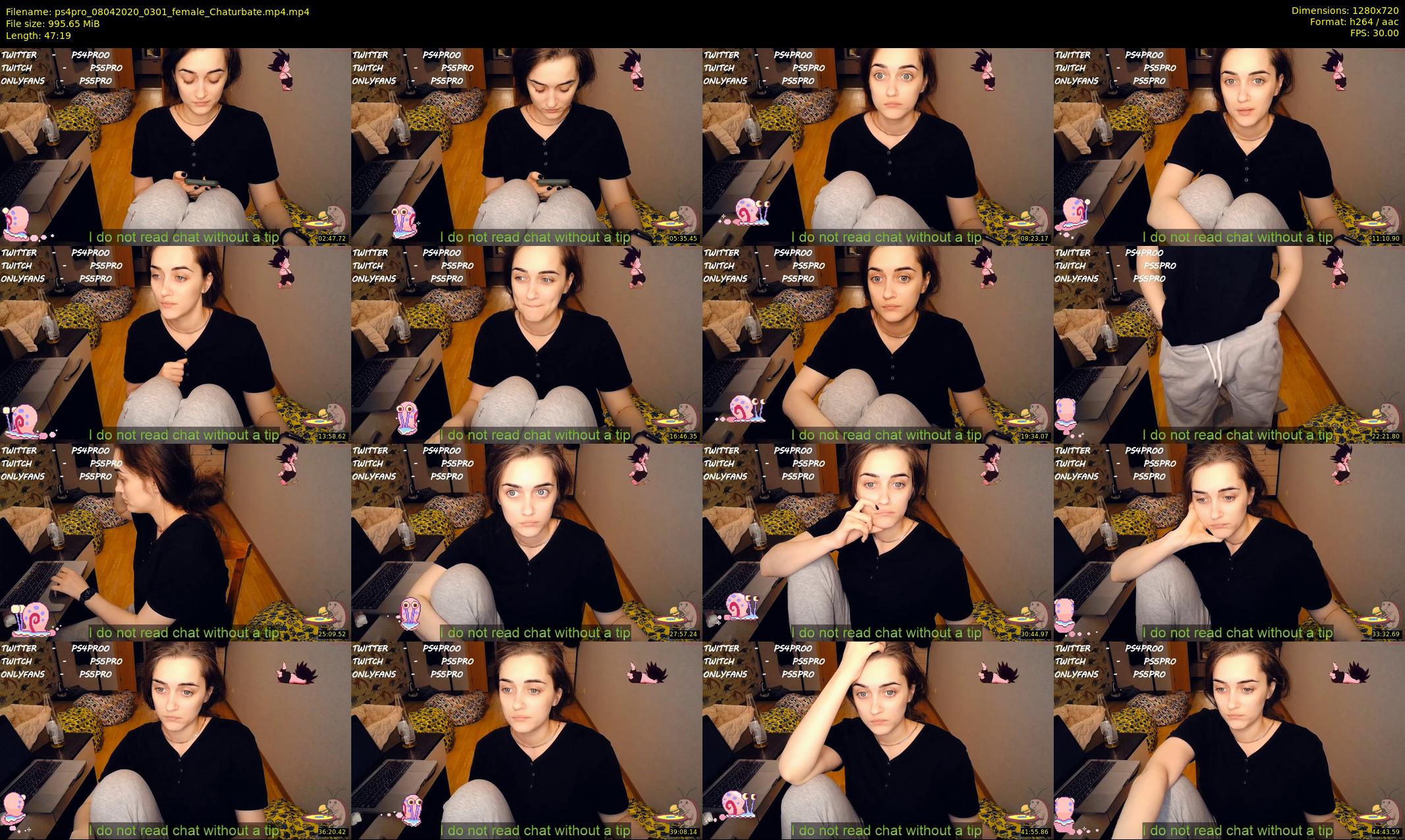 ps4pro — 48 minute Chaturbate female cam show recording, 720p, Apr 8, 2020
