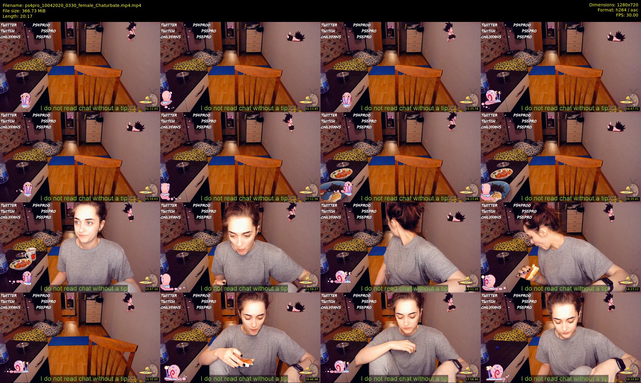 ps4pro — 21 minute Chaturbate female cam show recording, 720p, Apr 10, 2020