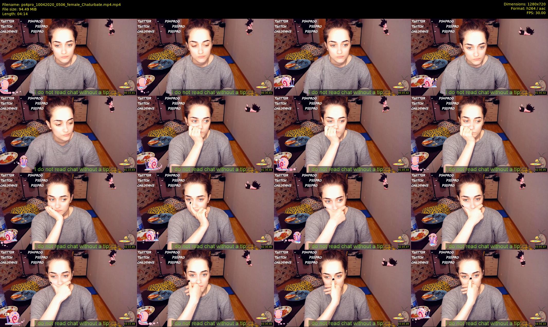 ps4pro — 5 minute Chaturbate female cam show recording, 720p, Apr 10, 2020