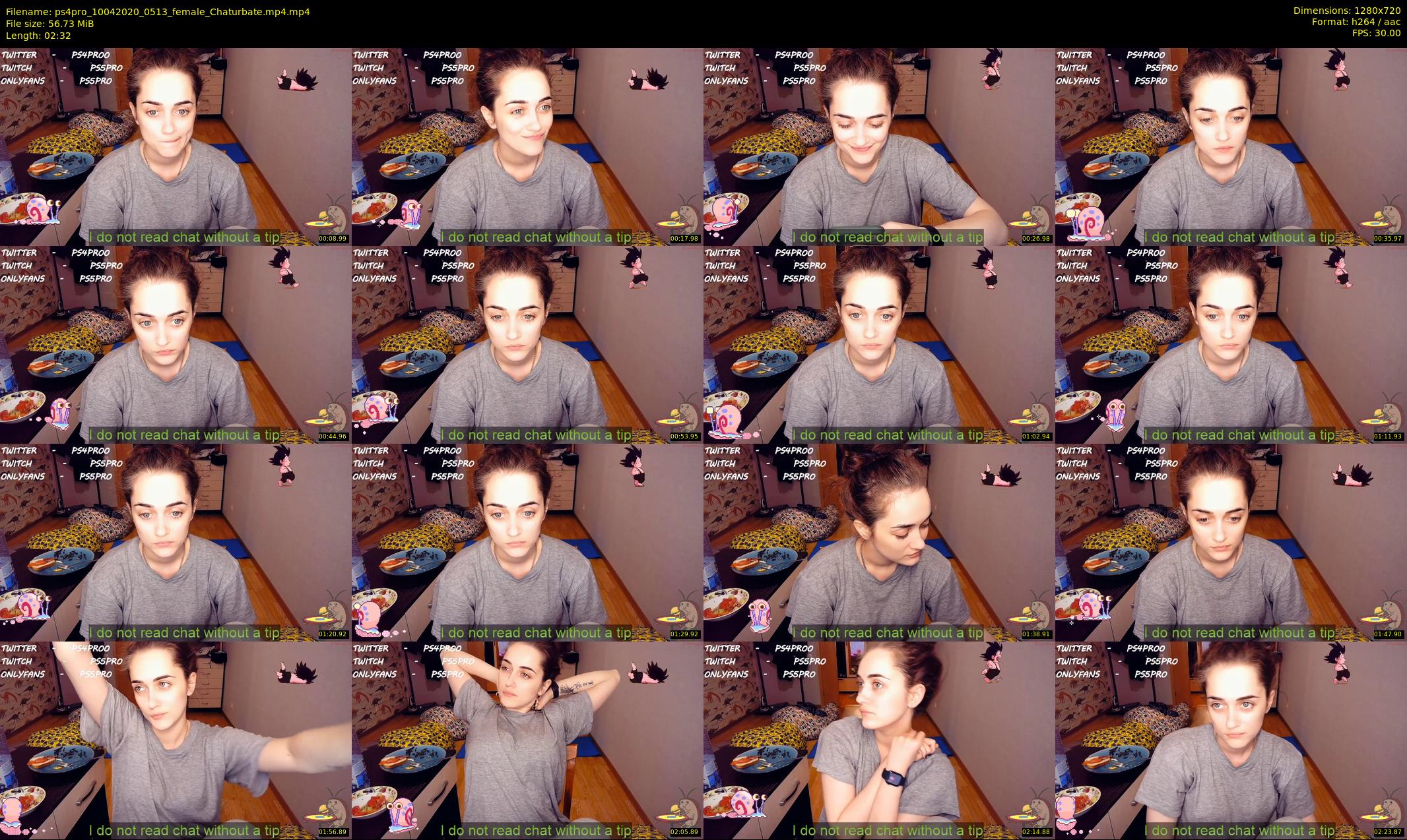 ps4pro — 3 minute Chaturbate female cam show recording, 720p, Apr 10, 2020