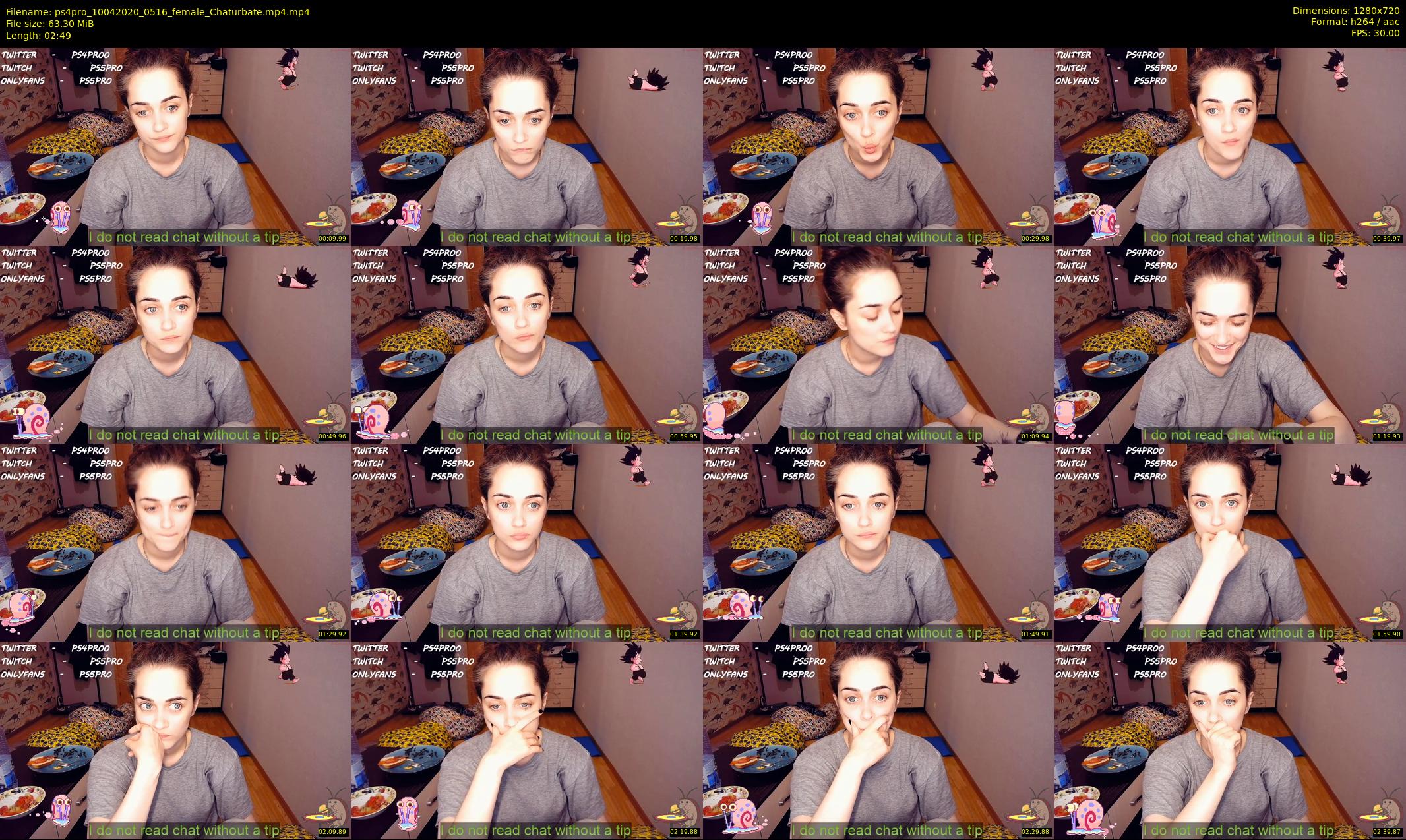 ps4pro — 3 minute Chaturbate female cam show recording, 720p, Apr 10, 2020