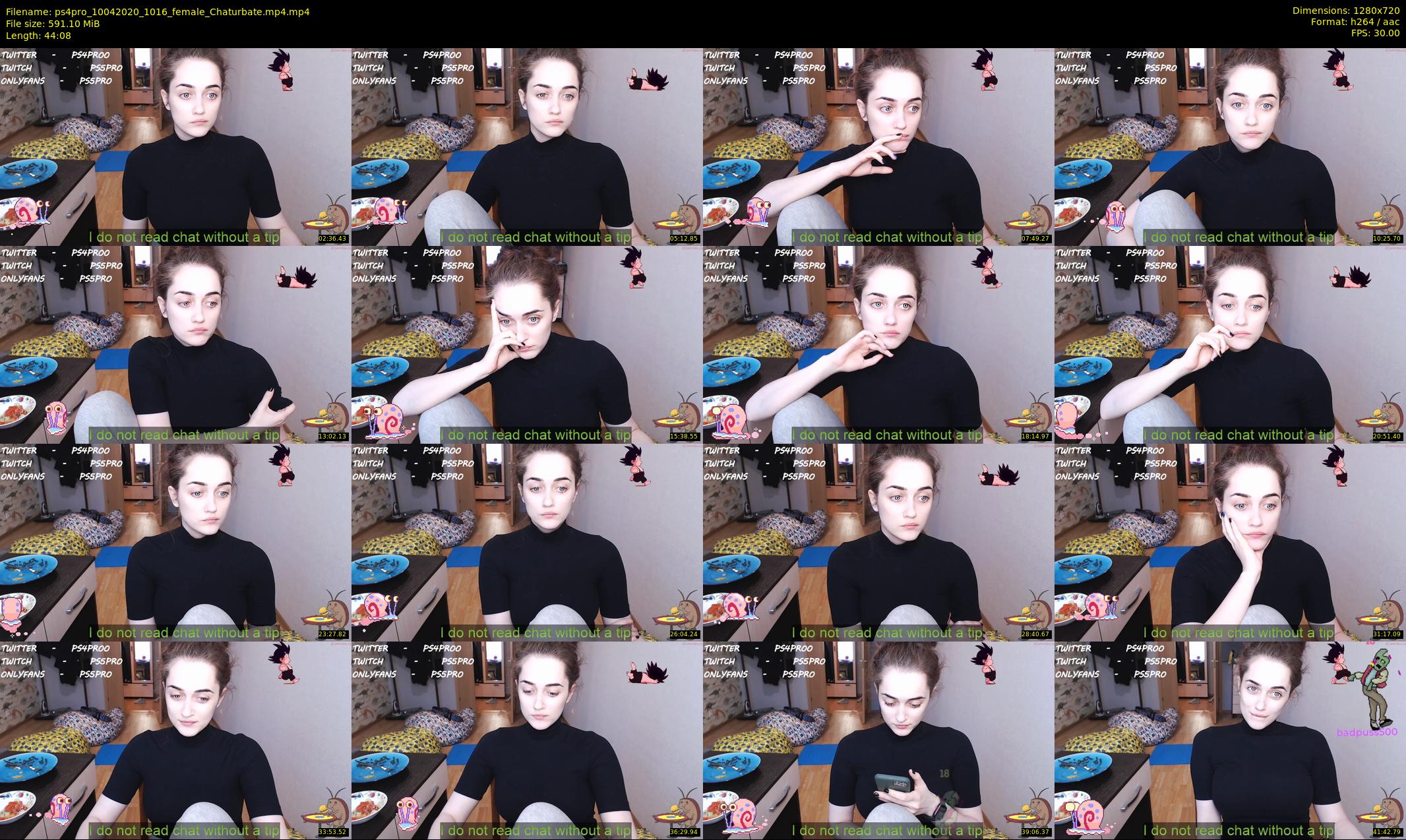 ps4pro — 45 minute Chaturbate female cam show recording, 720p, Apr 10, 2020