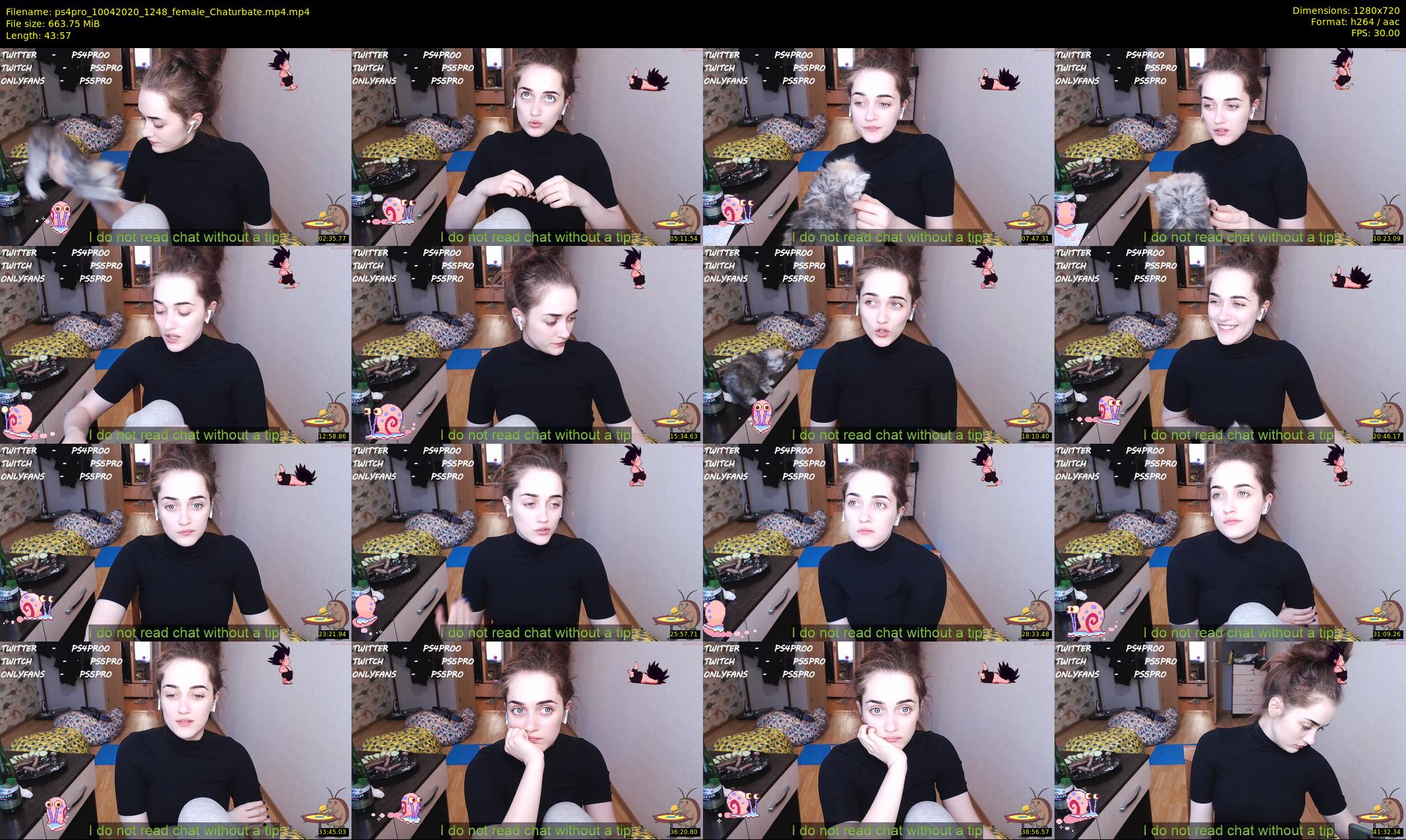 ps4pro — 44 minute Chaturbate female cam show recording, 720p, Apr 10, 2020