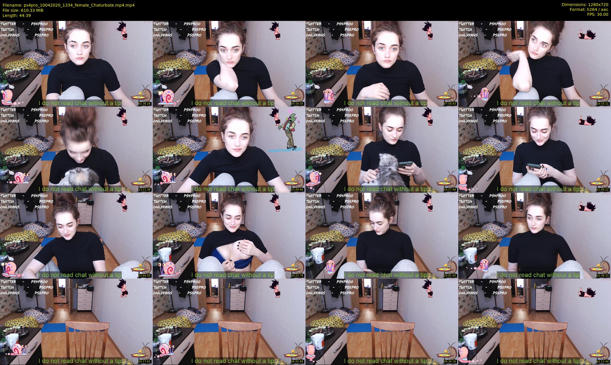 ps4pro — 45 minute Chaturbate female cam show recording, 720p, Apr 10, 2020