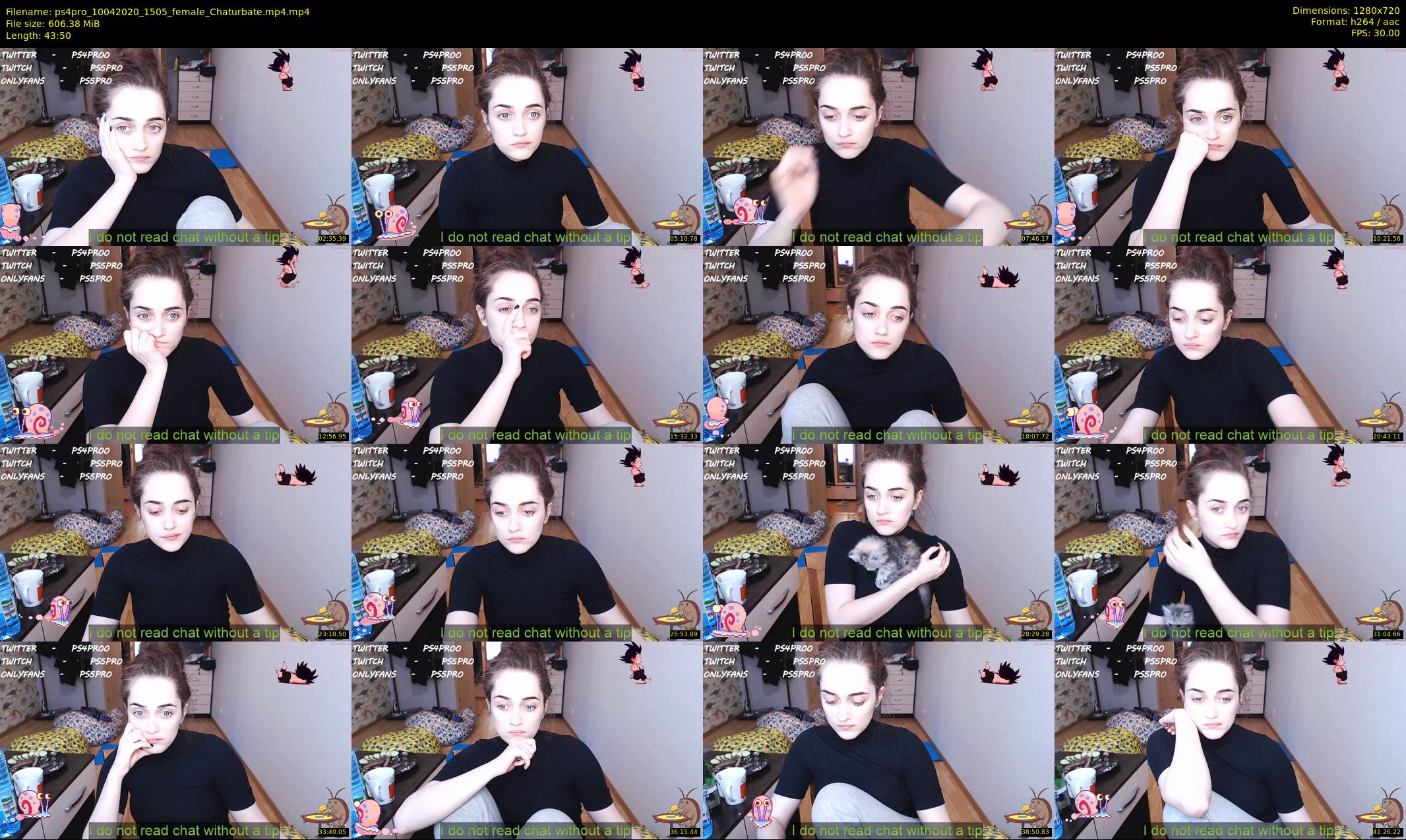 ps4pro — 44 minute Chaturbate female cam show recording, 720p, Apr 10, 2020