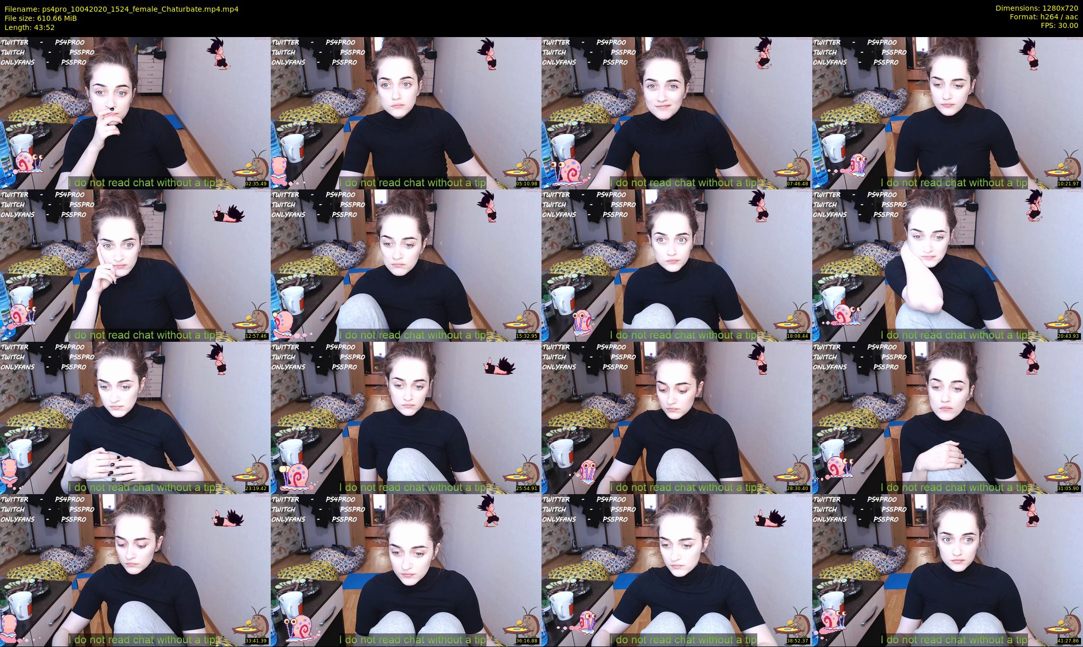 ps4pro — 44 minute Chaturbate female cam show recording, 720p, Apr 10, 2020