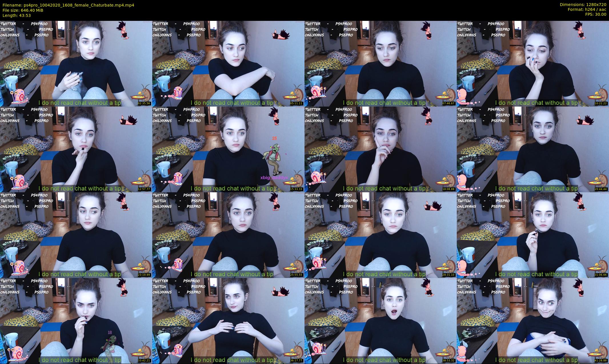 ps4pro — 44 minute Chaturbate female cam show recording, 720p, Apr 10, 2020