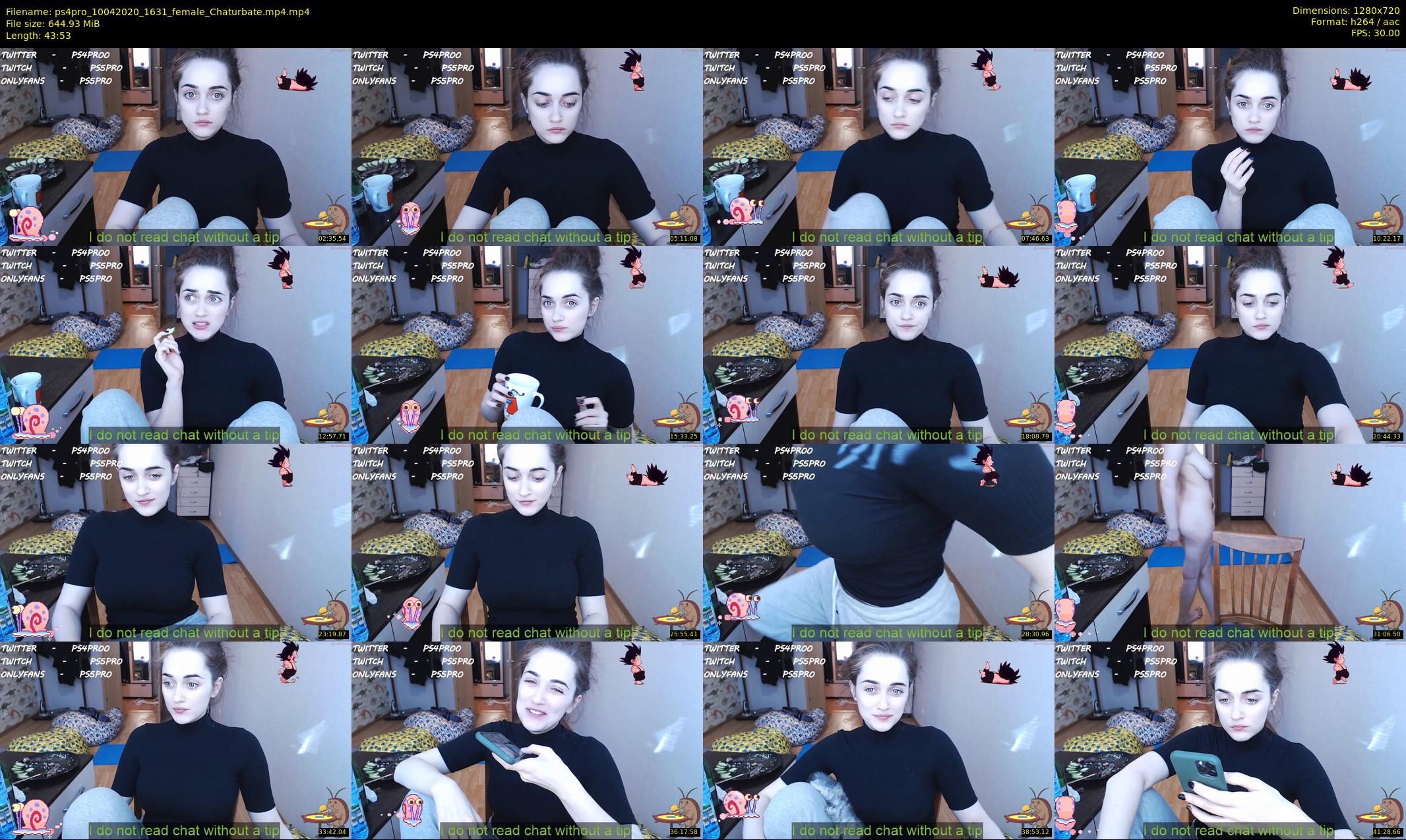 ps4pro — 44 minute Chaturbate female cam show recording, 720p, Apr 10, 2020