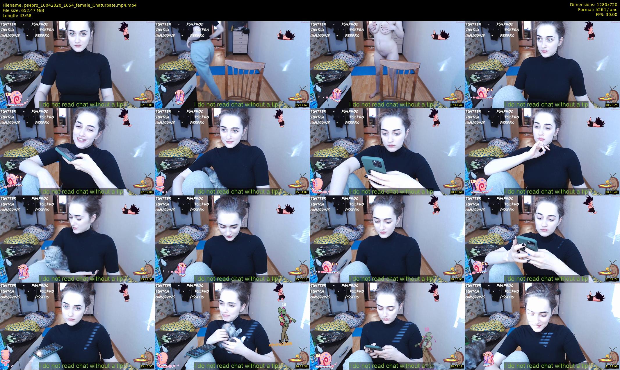 ps4pro — 44 minute Chaturbate female cam show recording, 720p, Apr 10, 2020