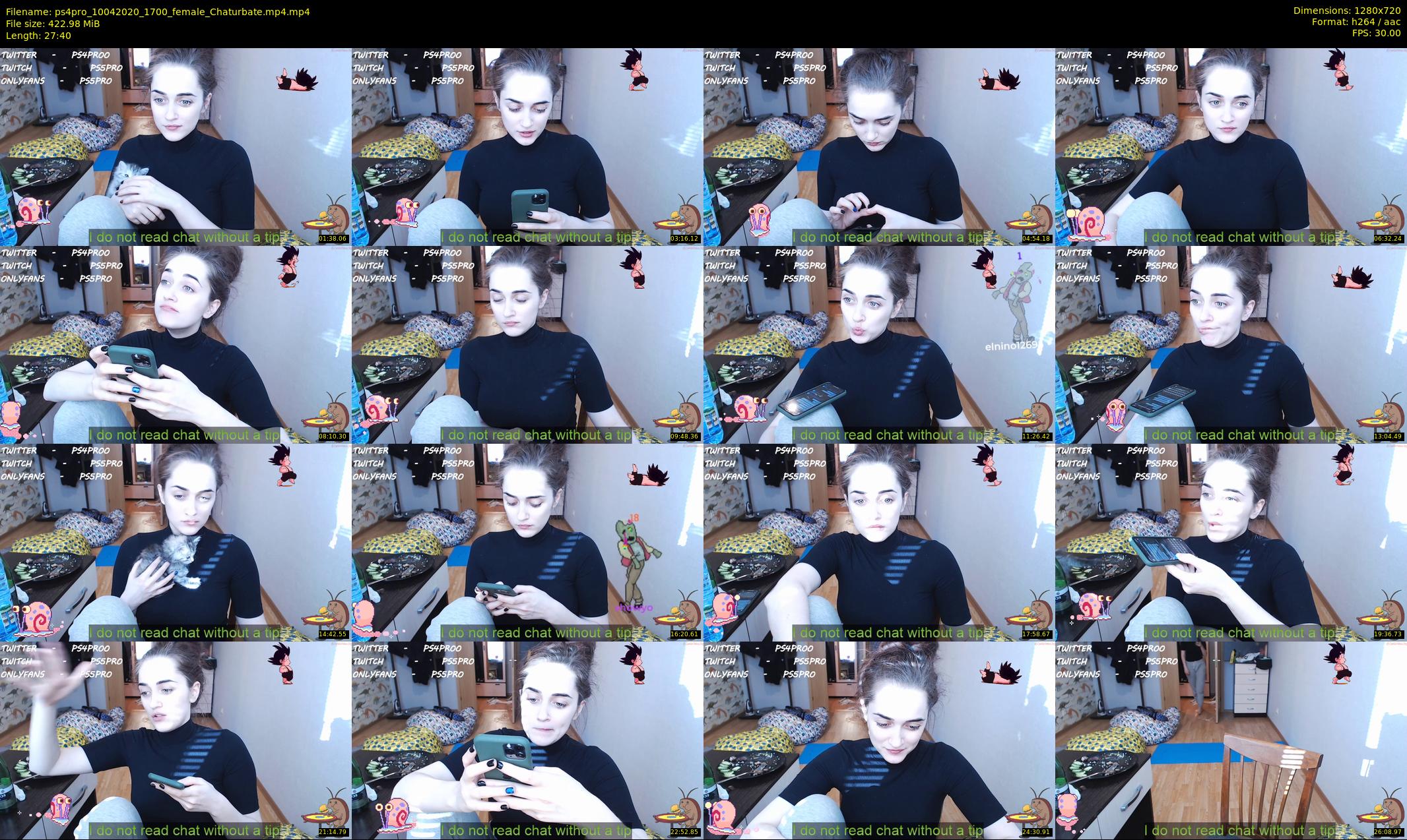 ps4pro — 28 minute Chaturbate female cam show recording, 720p, Apr 10, 2020