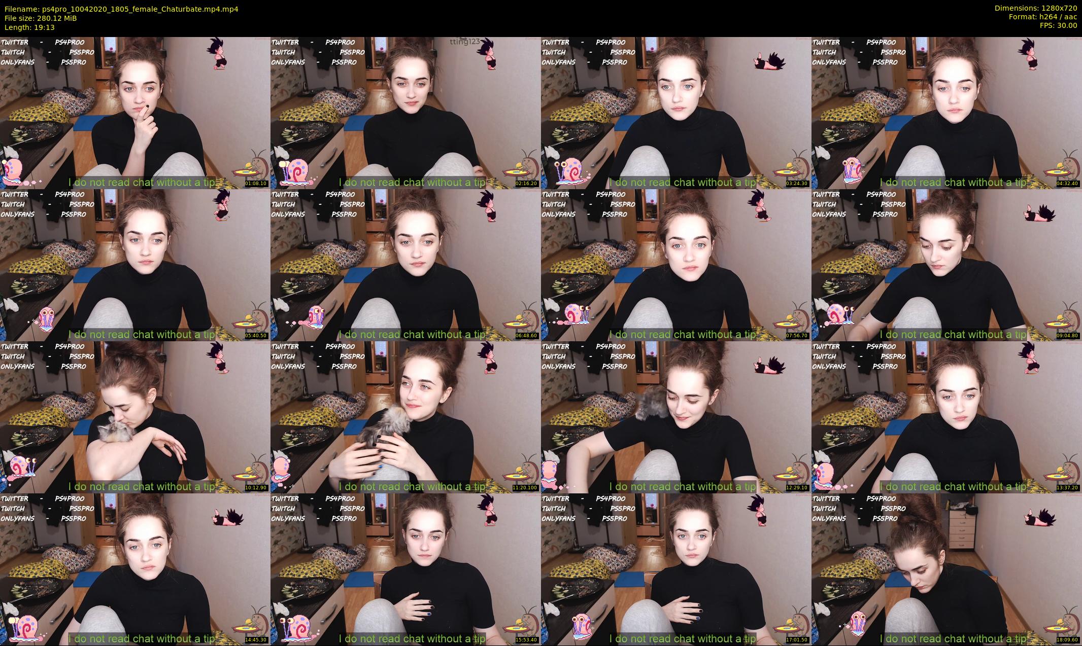 ps4pro — 20 minute Chaturbate female cam show recording, 720p, Apr 10, 2020