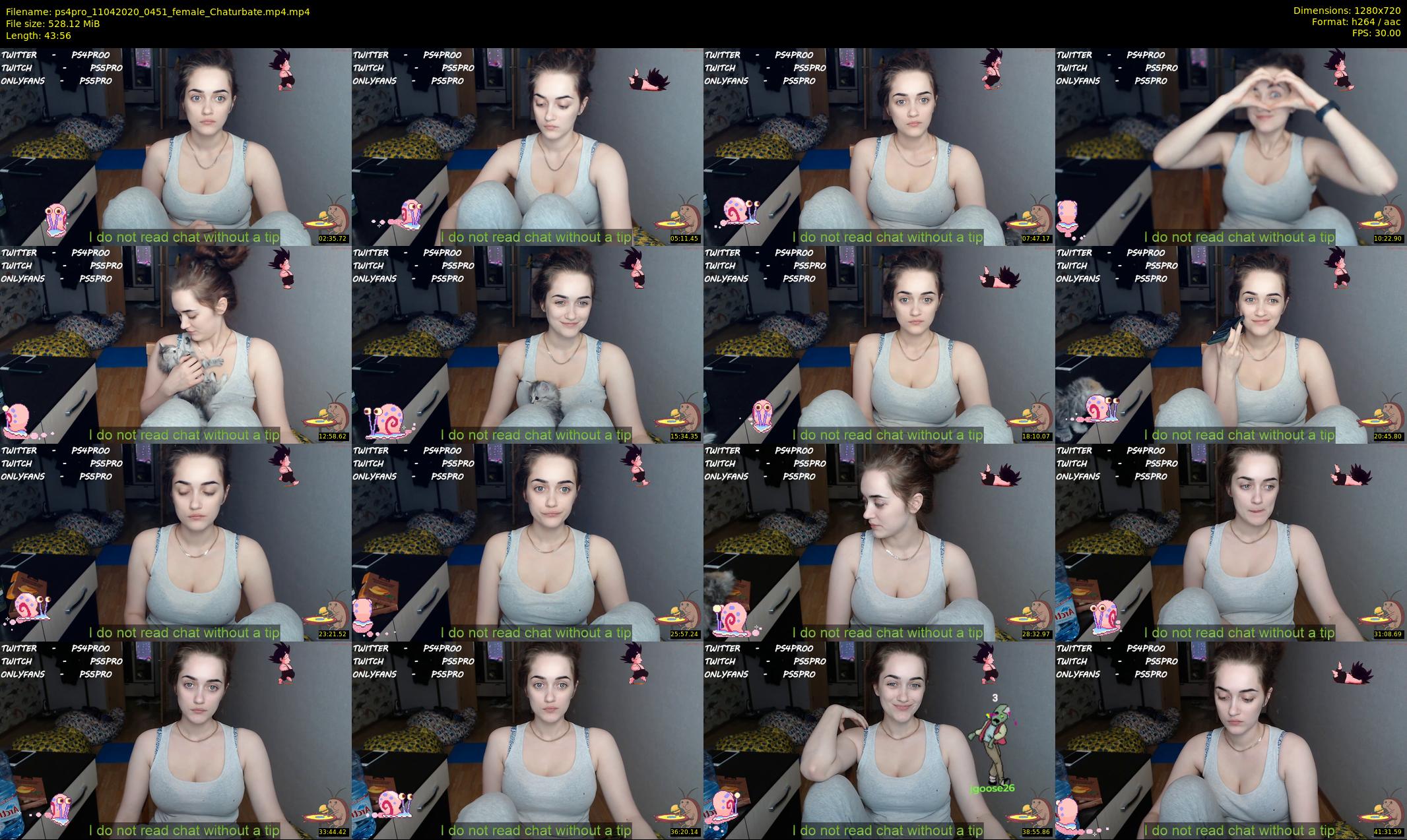 ps4pro — 44 minute Chaturbate female cam show recording, 720p, Apr 11, 2020