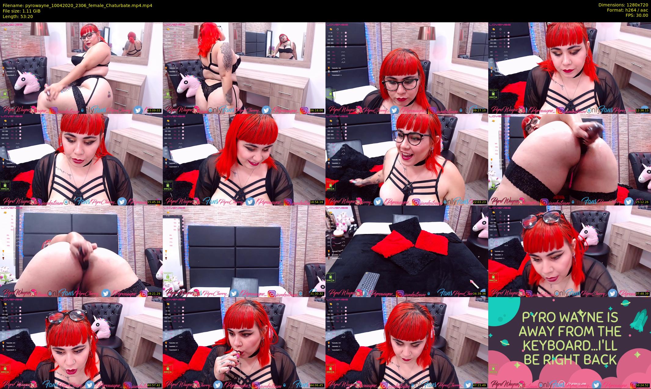 pyrowayne — 54 minute Chaturbate female cam show recording, 720p, Apr 10, 2020