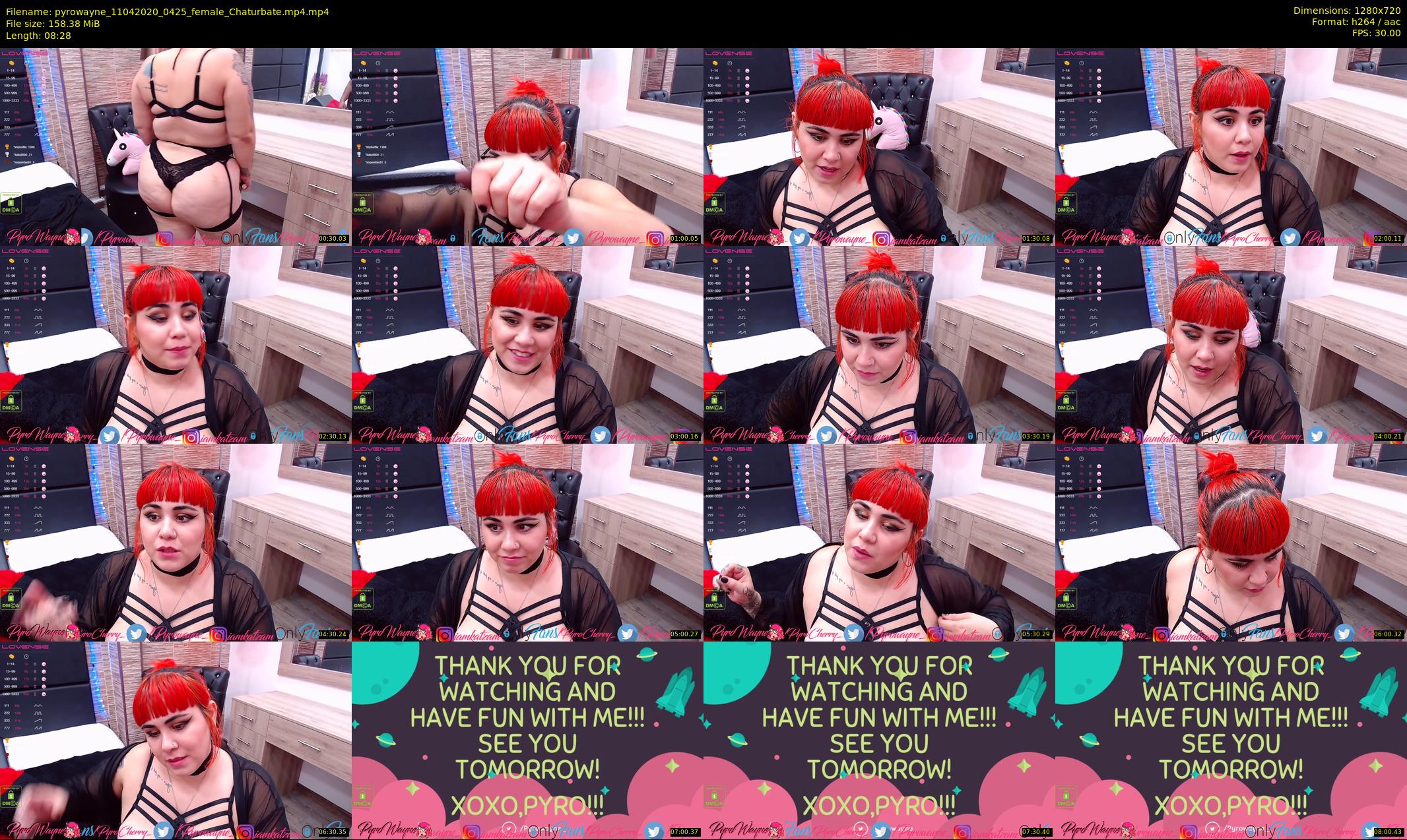 pyrowayne — 9 minute Chaturbate female cam show recording, 720p, Apr 11, 2020
