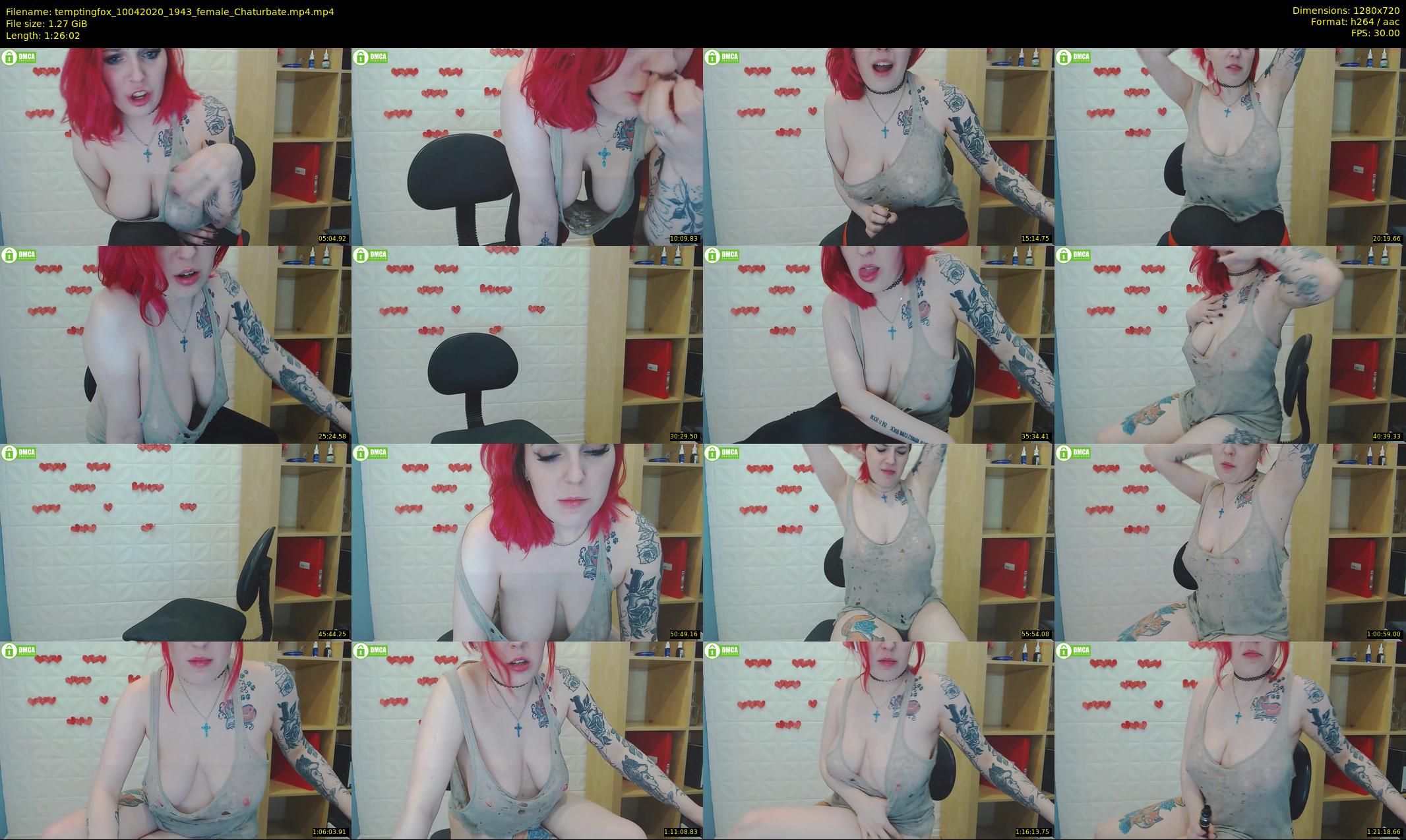 temptingfox — 87 minute Chaturbate female cam show recording, 720p, Apr 10, 2020