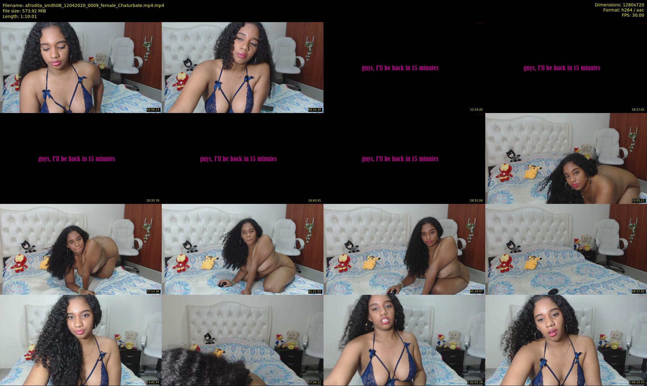 afrodita_smith08 — 71 minute Chaturbate female cam show recording, 720p, Apr 12, 2020