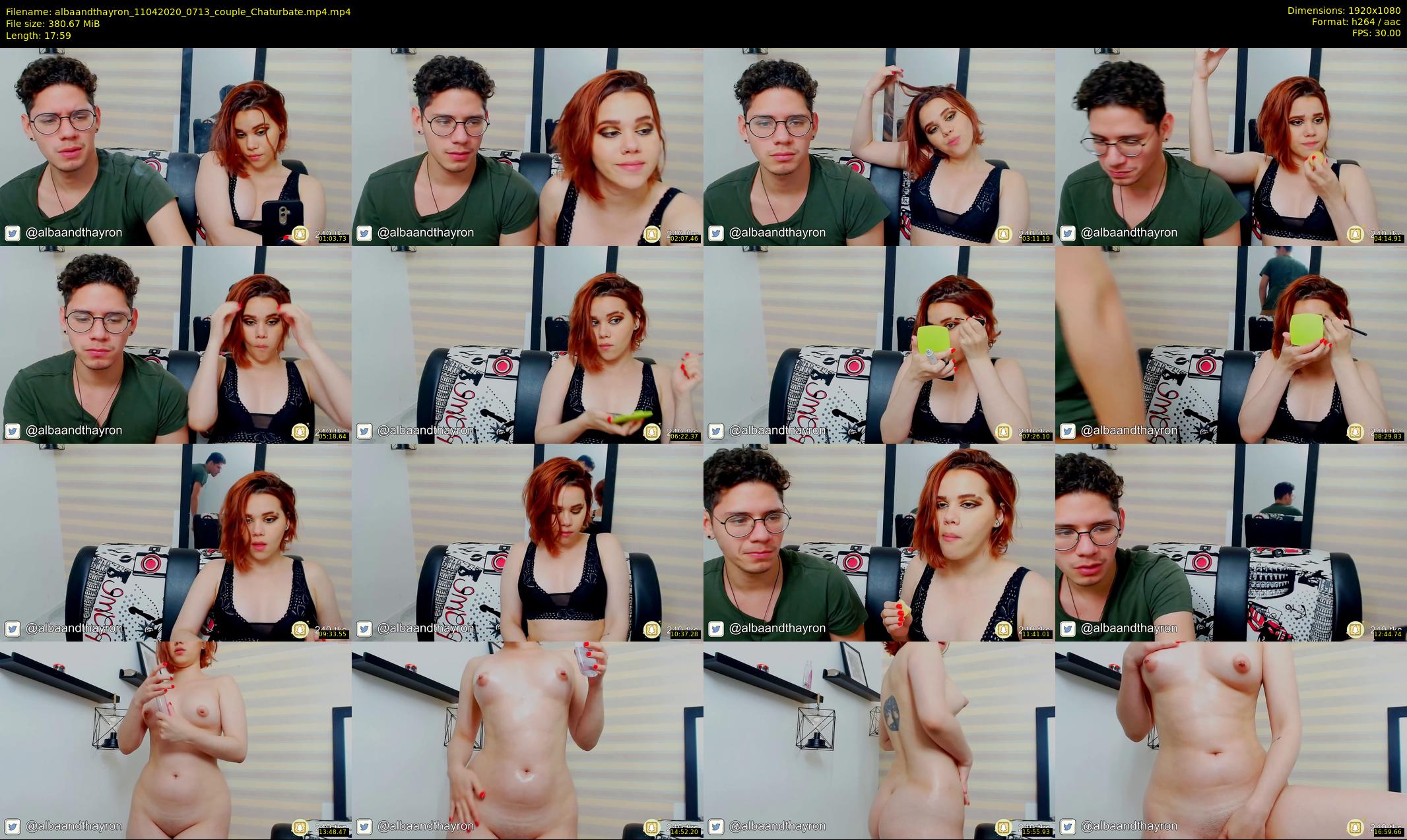 albaandthayron — 18 minute Chaturbate couple cam show recording, 1080p, Apr 11, 2020