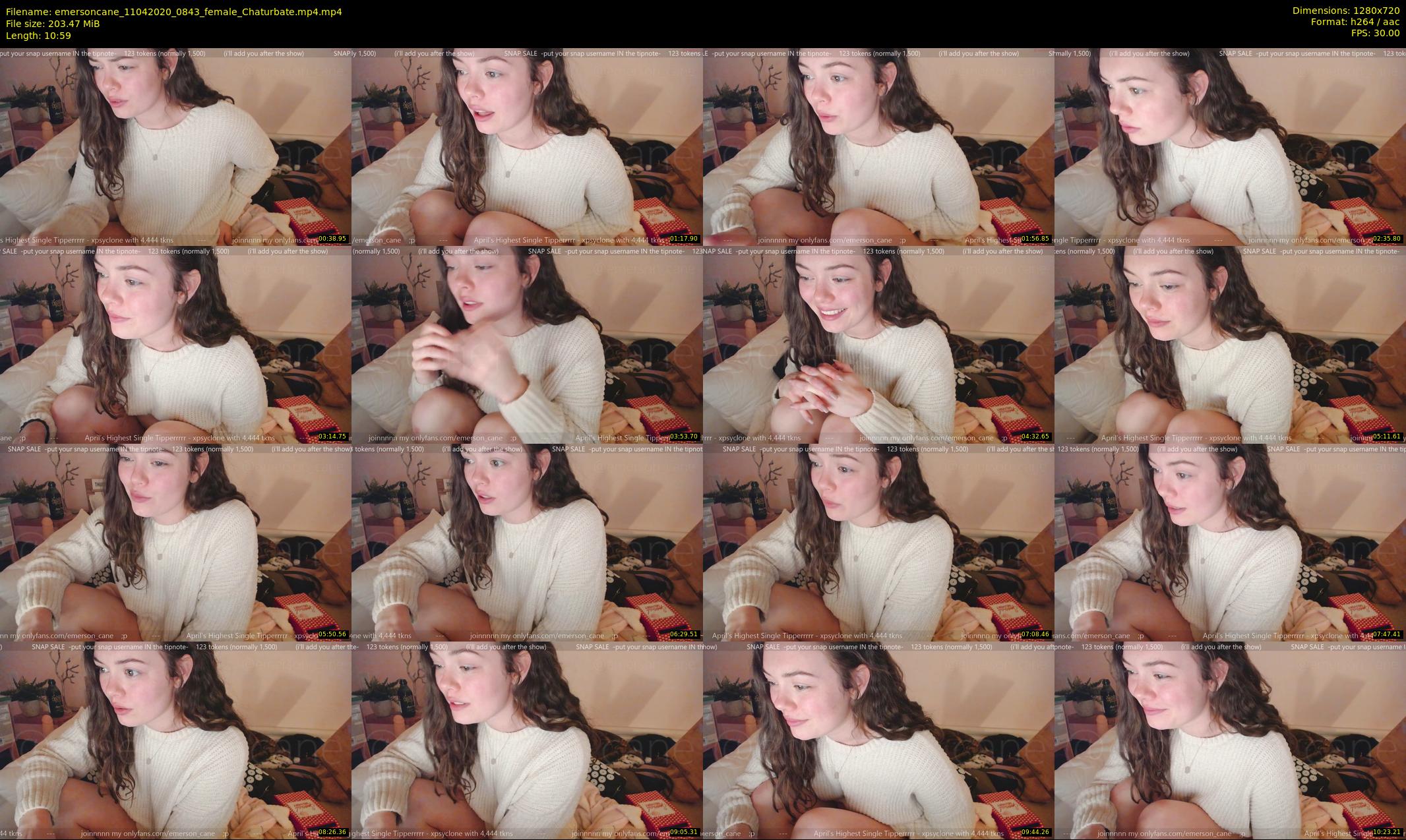 emersoncane — 11 minute Chaturbate female cam show recording, 720p, Apr 11, 2020