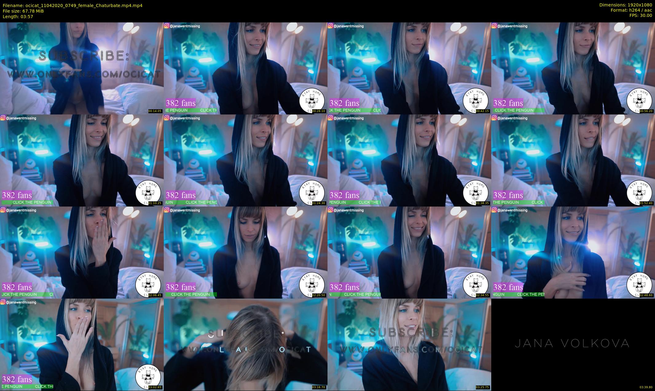 ocicat — 4 minute Chaturbate female cam show recording, 1080p, Apr 11, 2020