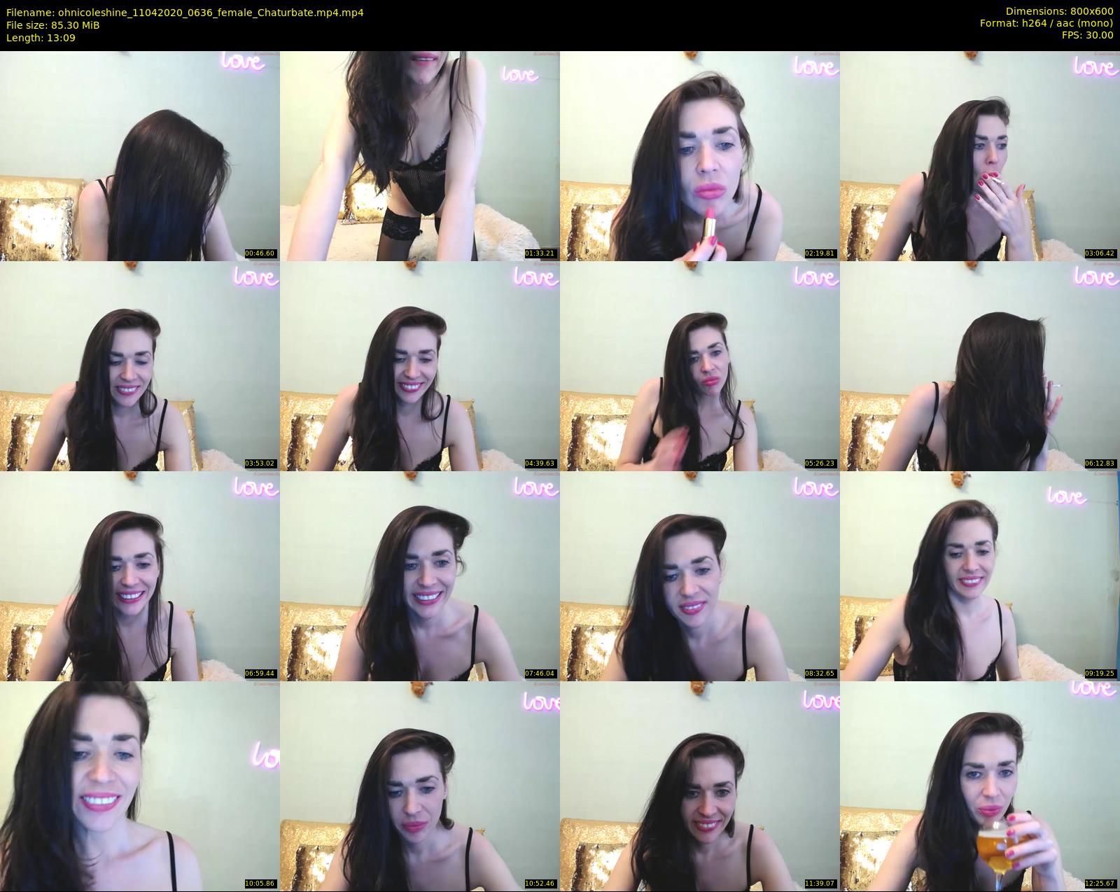 ohnicoleshine — 14 minute Chaturbate female cam show recording, 480p, Apr 11, 2020