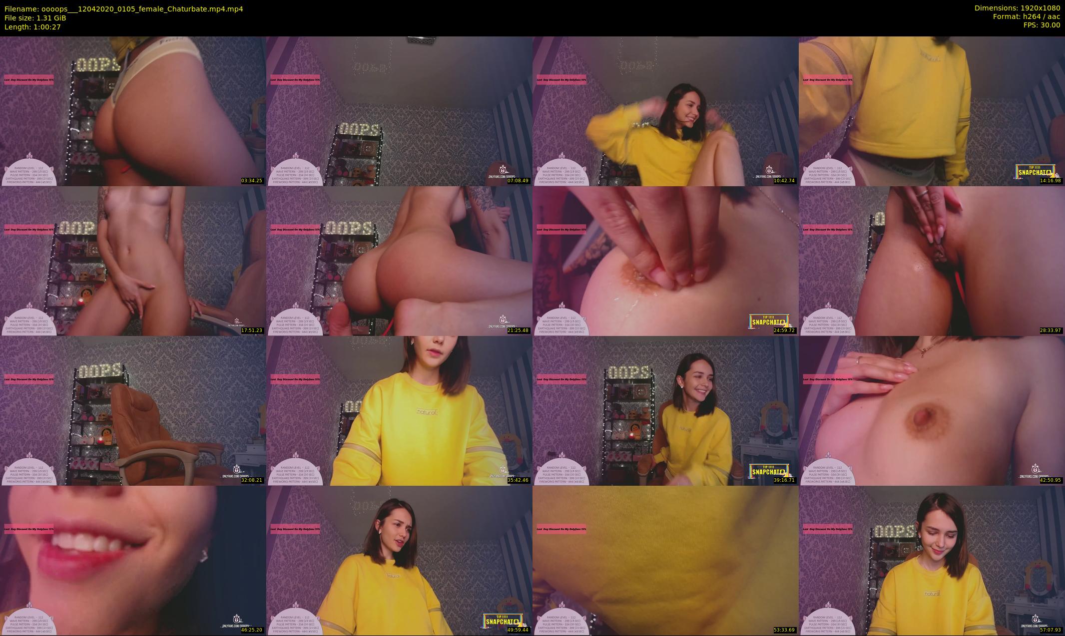 oooops__ — 61 minute Chaturbate female cam show recording, 1080p, Apr 12, 2020