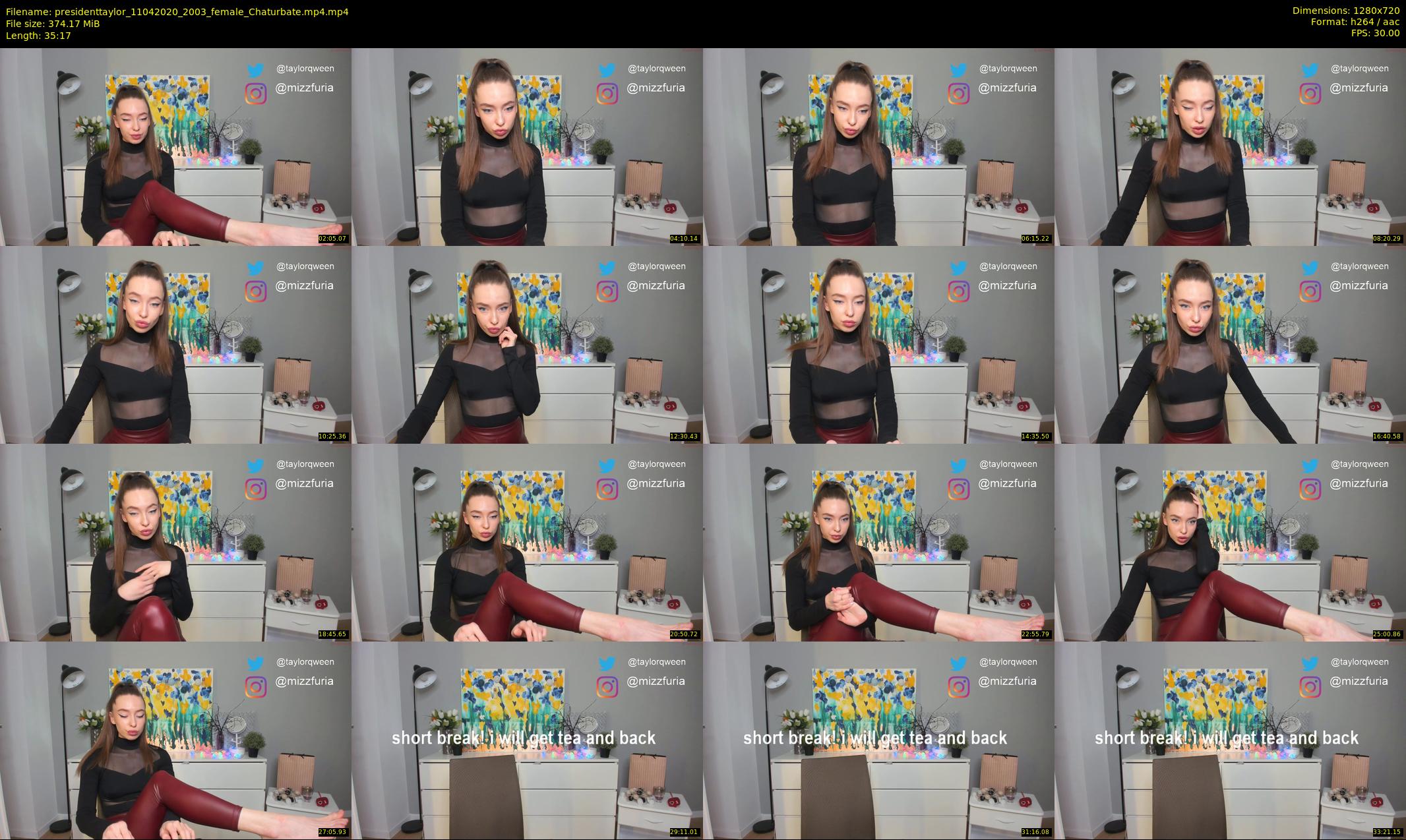 presidenttaylor — 36 minute Chaturbate female cam show recording, 720p, Apr 11, 2020
