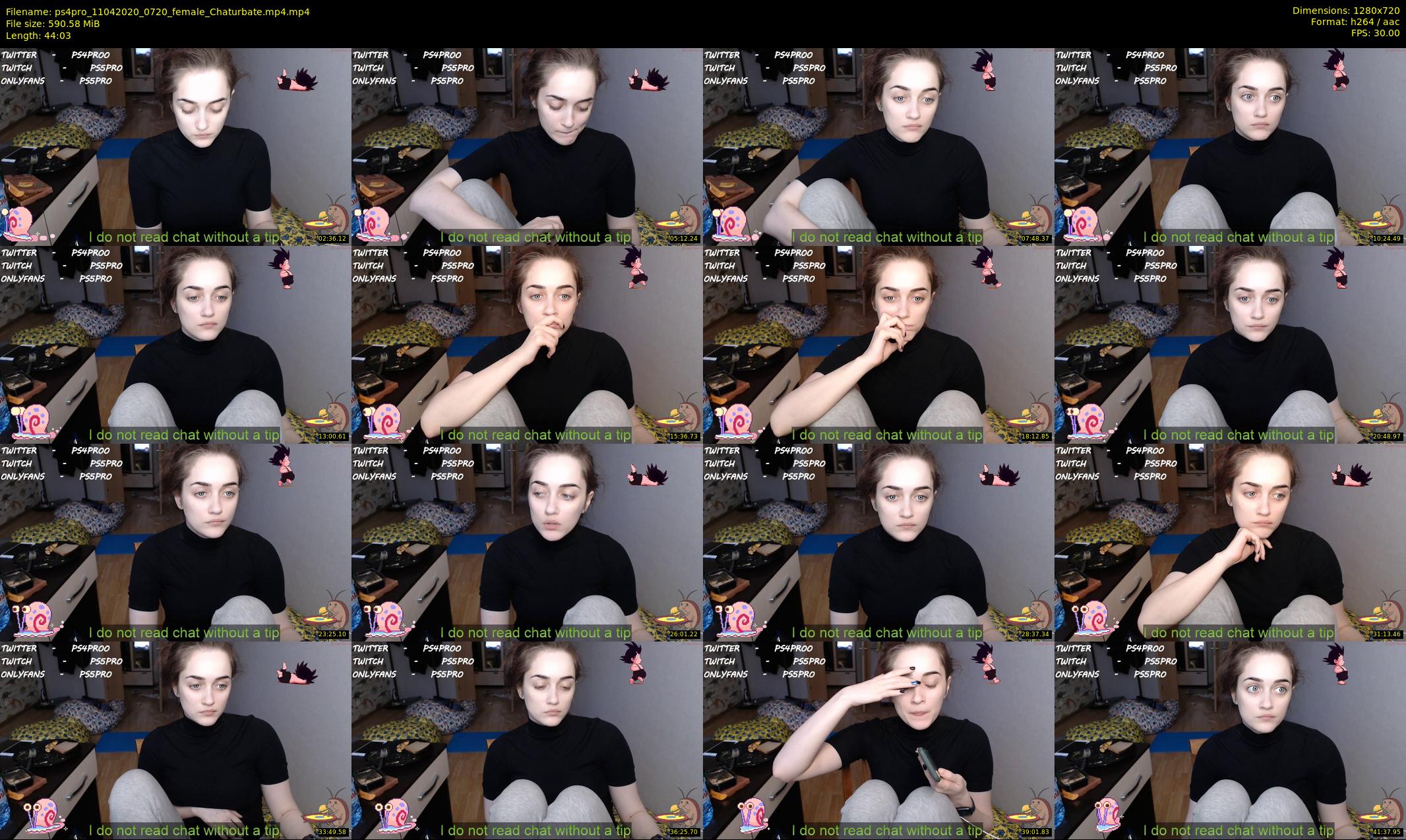 ps4pro — 45 minute Chaturbate female cam show recording, 720p, Apr 11, 2020