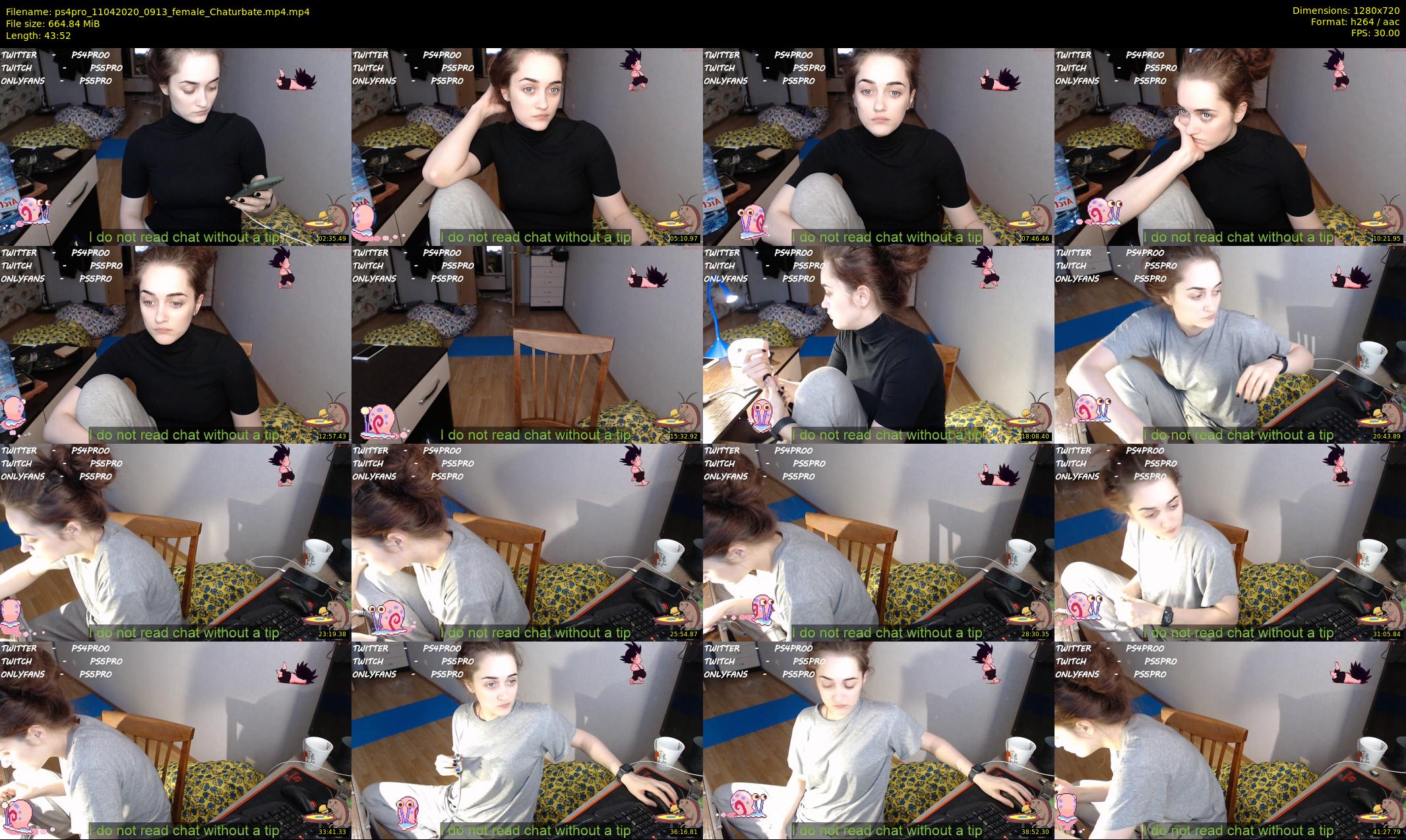 ps4pro — 44 minute Chaturbate female cam show recording, 720p, Apr 11, 2020