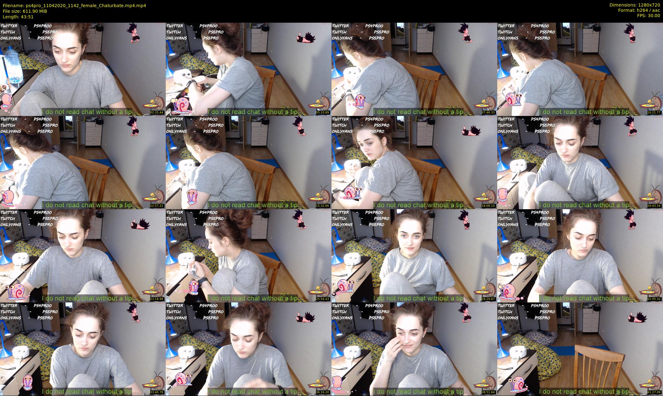 ps4pro — 44 minute Chaturbate female cam show recording, 720p, Apr 11, 2020
